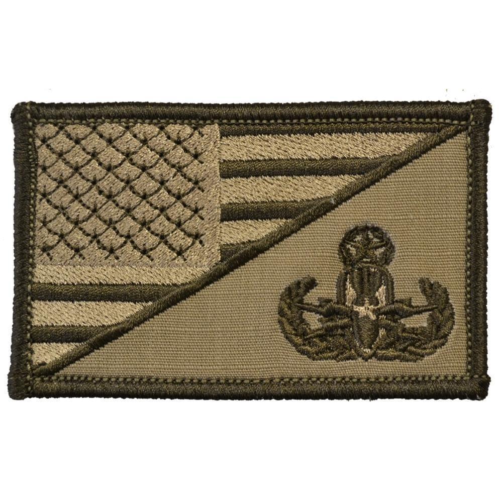 EOD MASTER Explosive Ordnance Disposal USA Flag - 2.25x3.5 Patch - Image 2