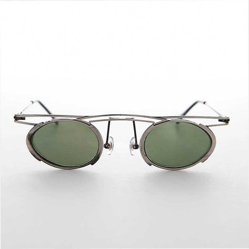 Floating Oval Lens Edwardian Steampunk Vintage Sunglass - Zebulon - Image 2