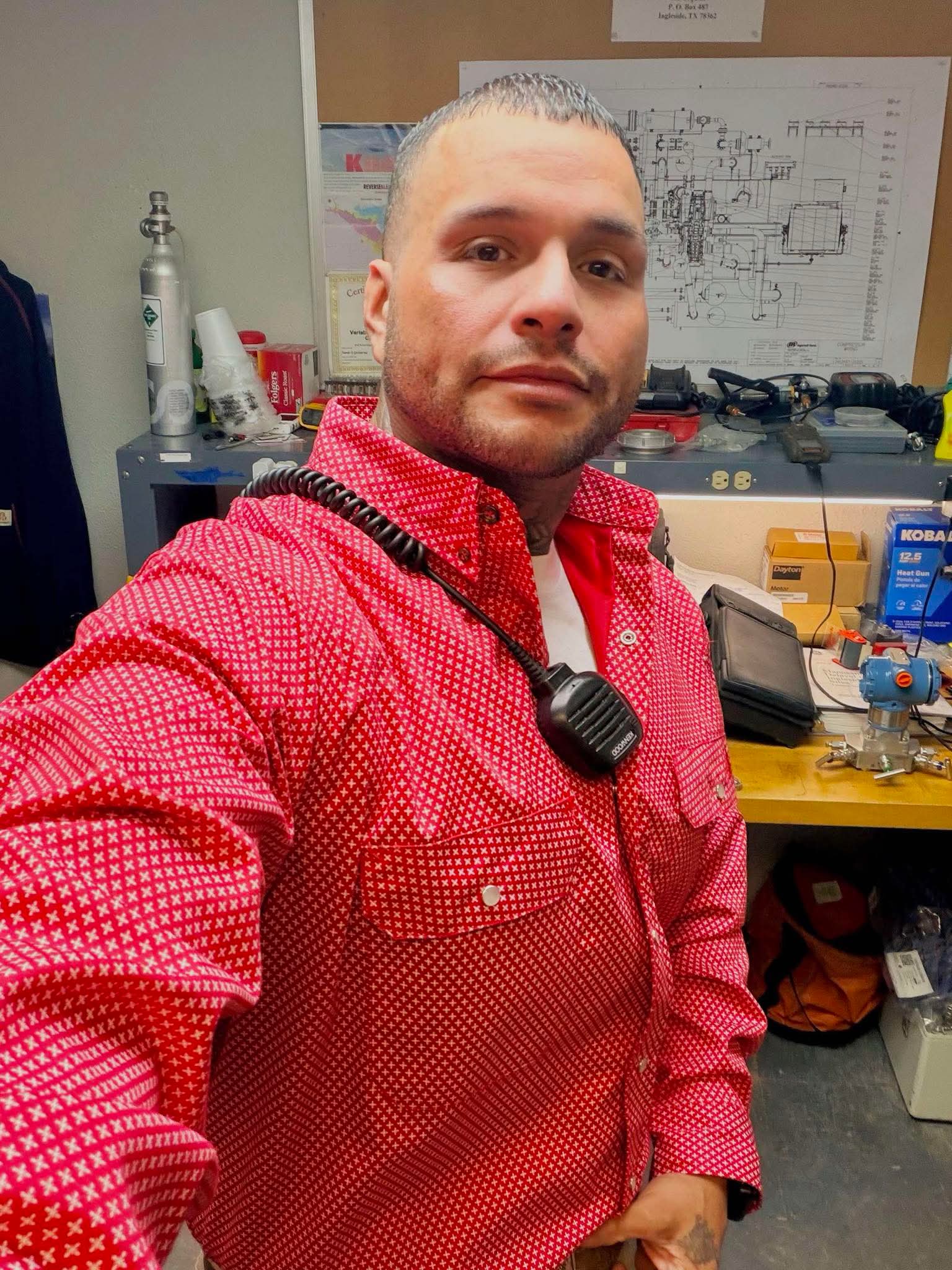 FR Pearl Snap Work shirt - Alpha Red - Image 6