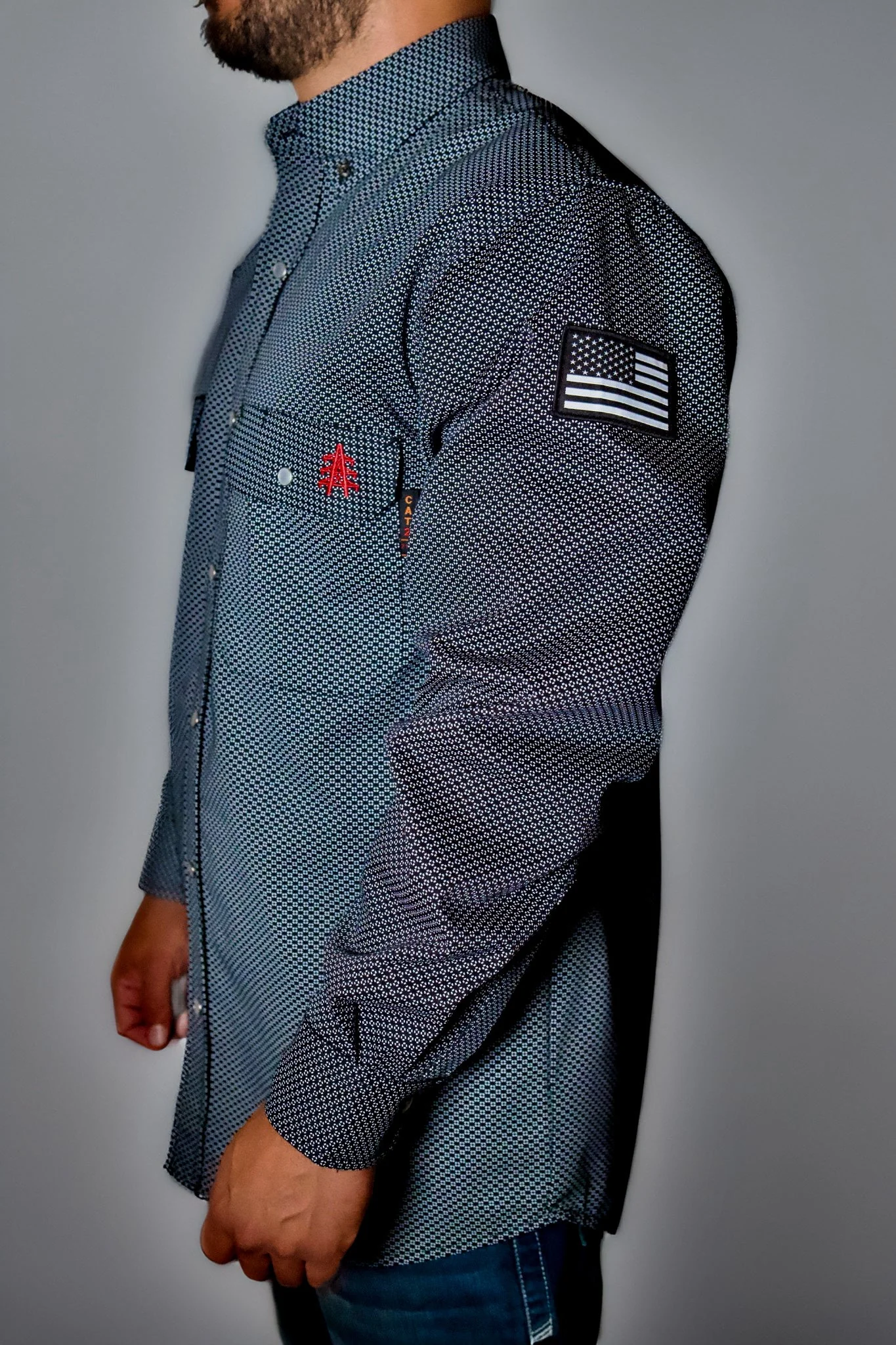 FR Pearl Snap Work Shirt - Shadow Black