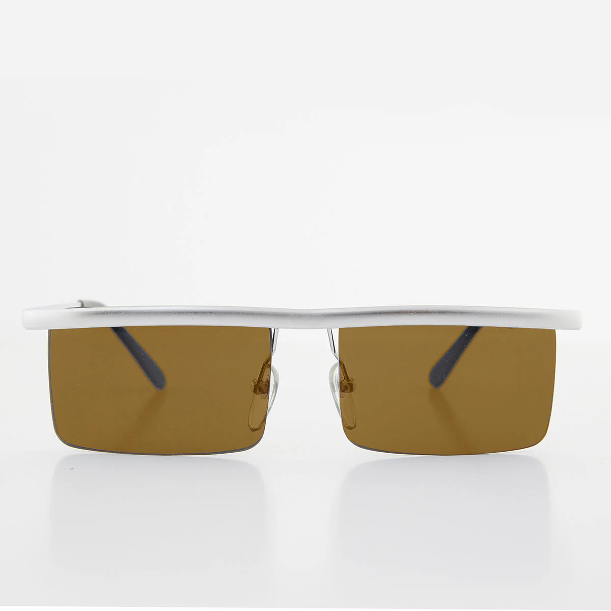 Futuristic Metal Rectangular Vintage Sunglass - Hans
