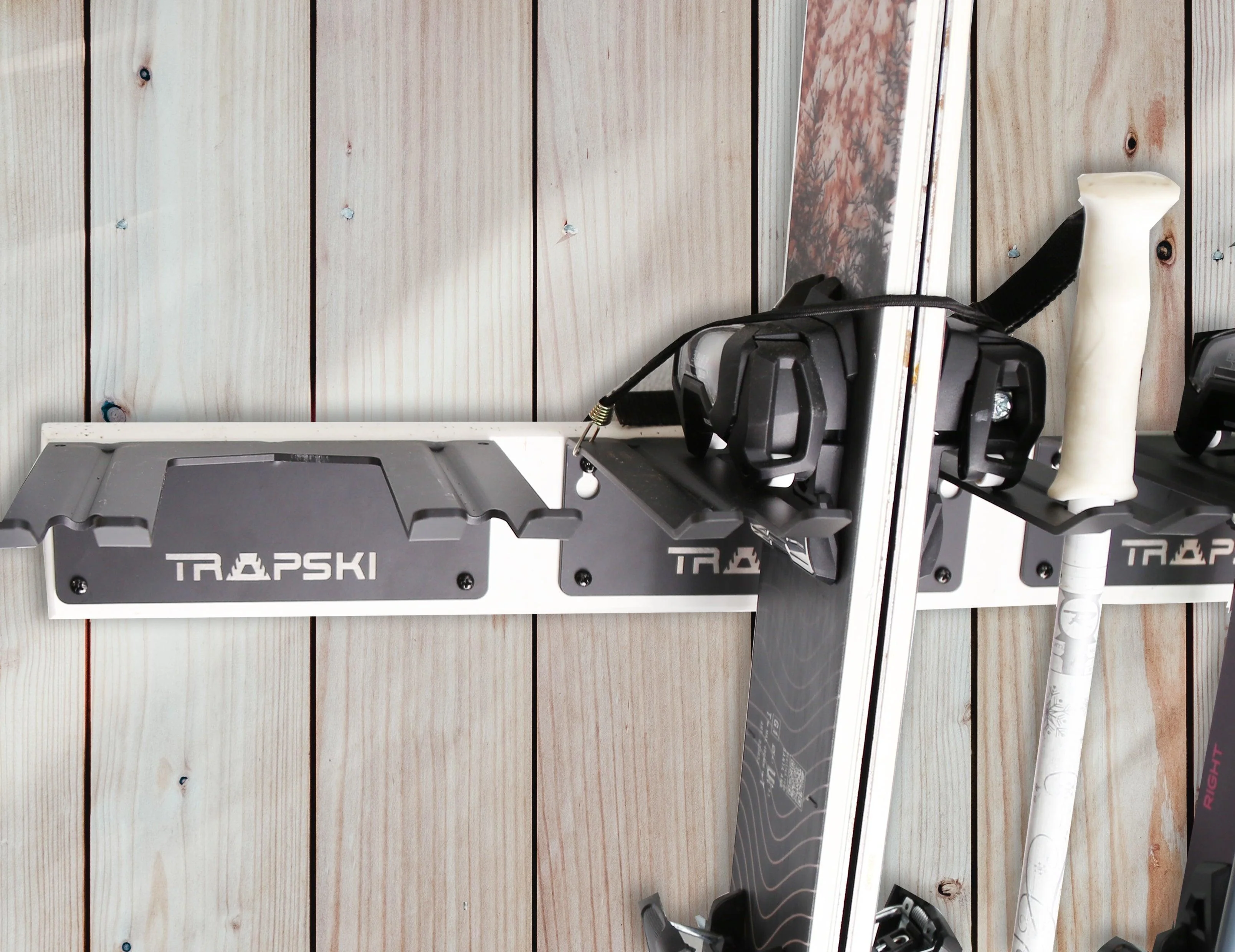 Garage Wall Rack Organizer for Yard Tools, Gear & Equipment, Skis or Snowboard by Bindings - Image 4
