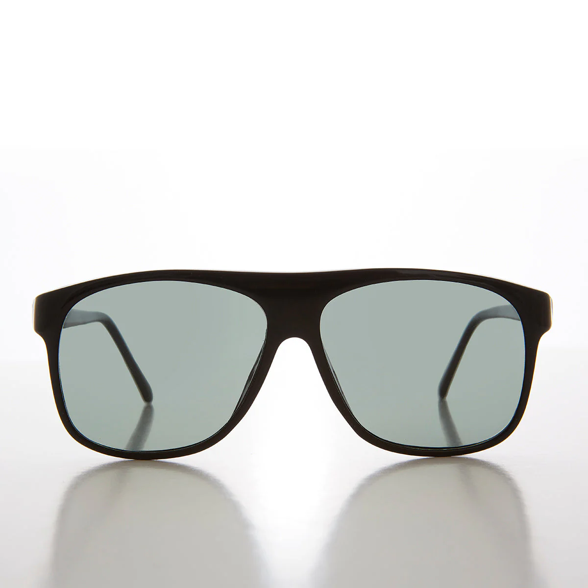 Glass Lens Square Large Vintage Aviator Sunglass  - Conrad
