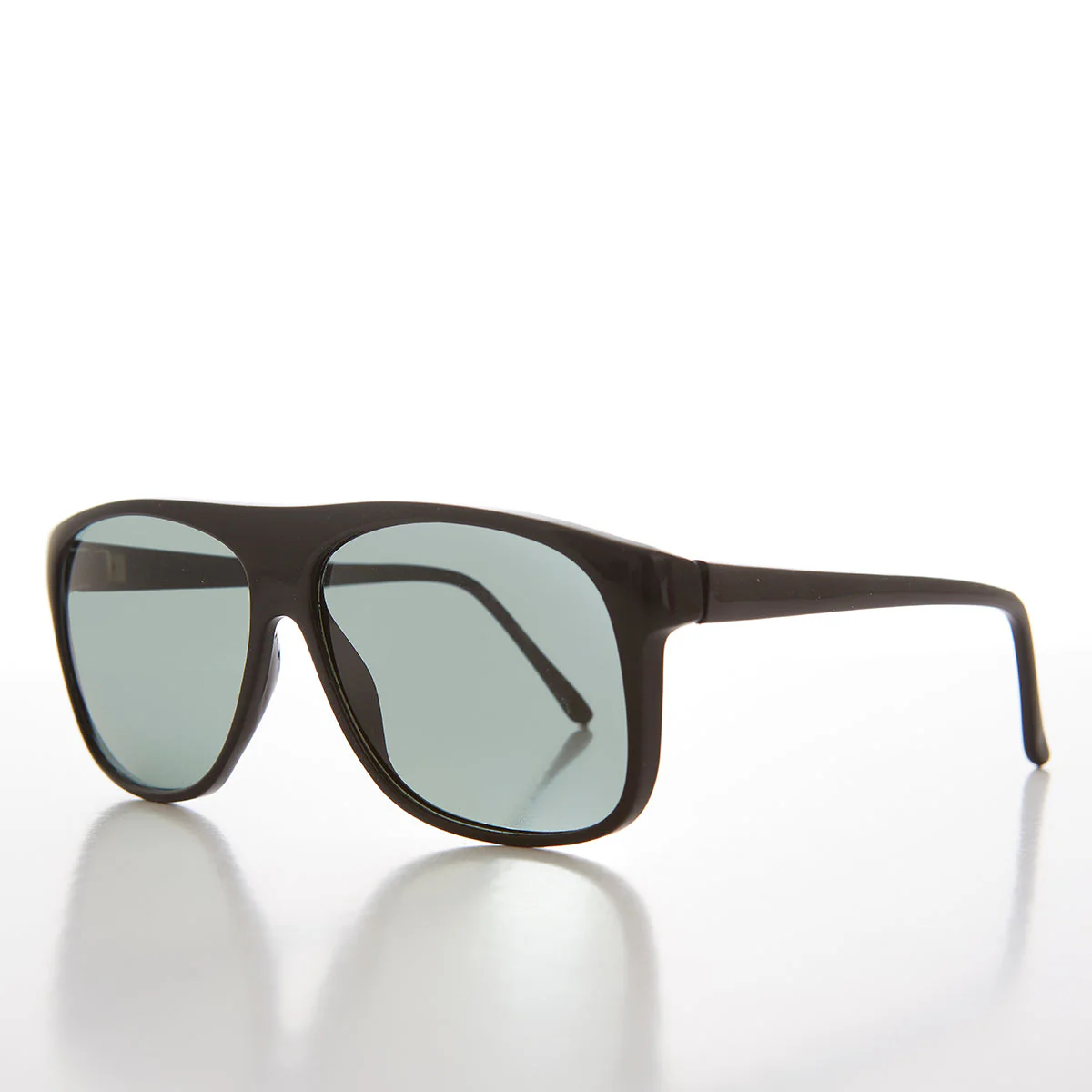 Glass Lens Square Large Vintage Aviator Sunglass  - Conrad - Image 2