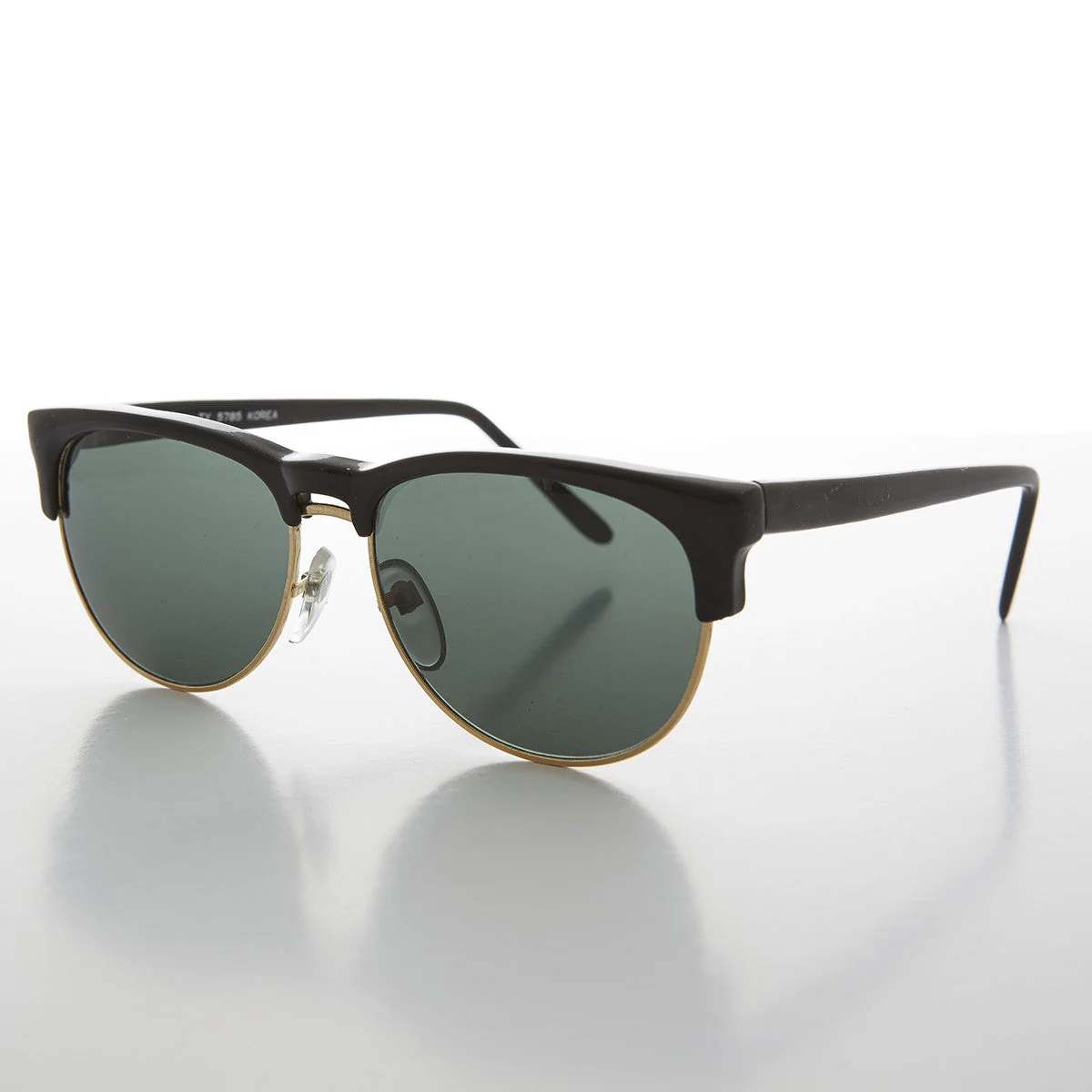 Gold Half Frame 80s Vintage Retro Sunglass - Tristan - Image 2