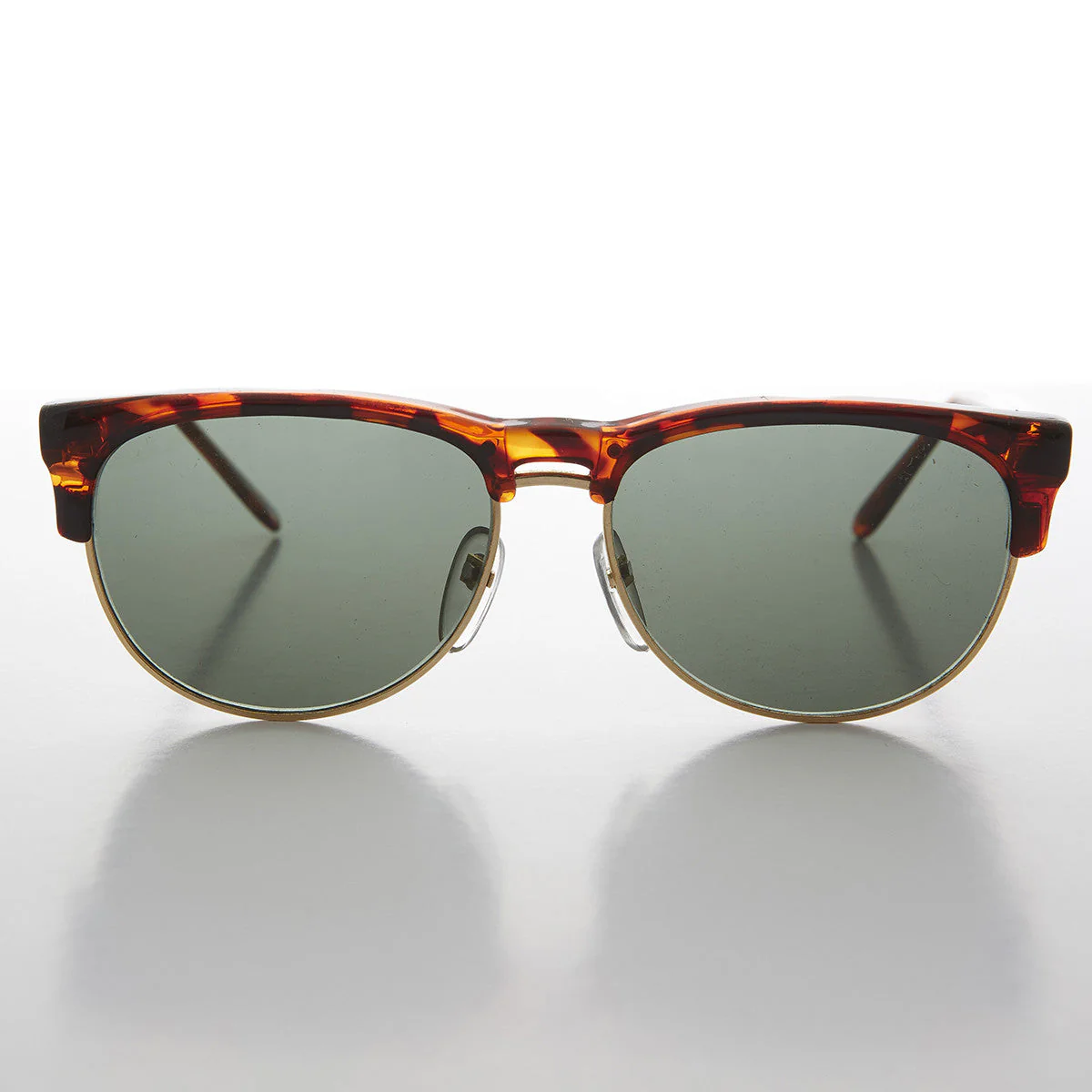 Gold Half Frame 80s Vintage Retro Sunglass - Tristan - Image 3