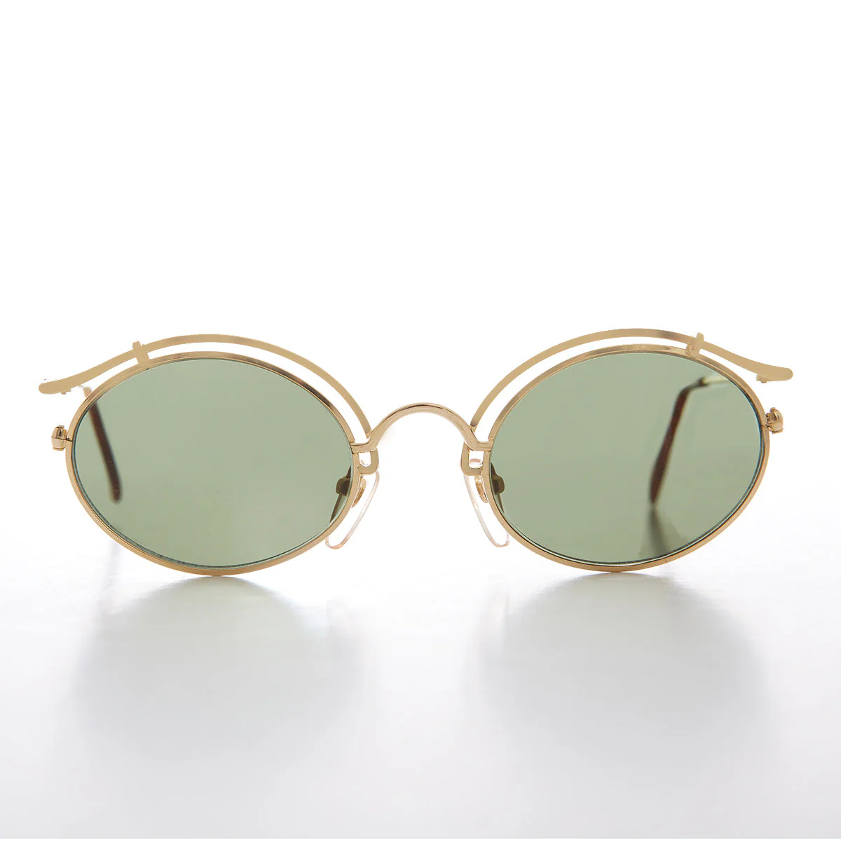 Gold Oval Eyelid Vintage Sunglasses  - Cohen