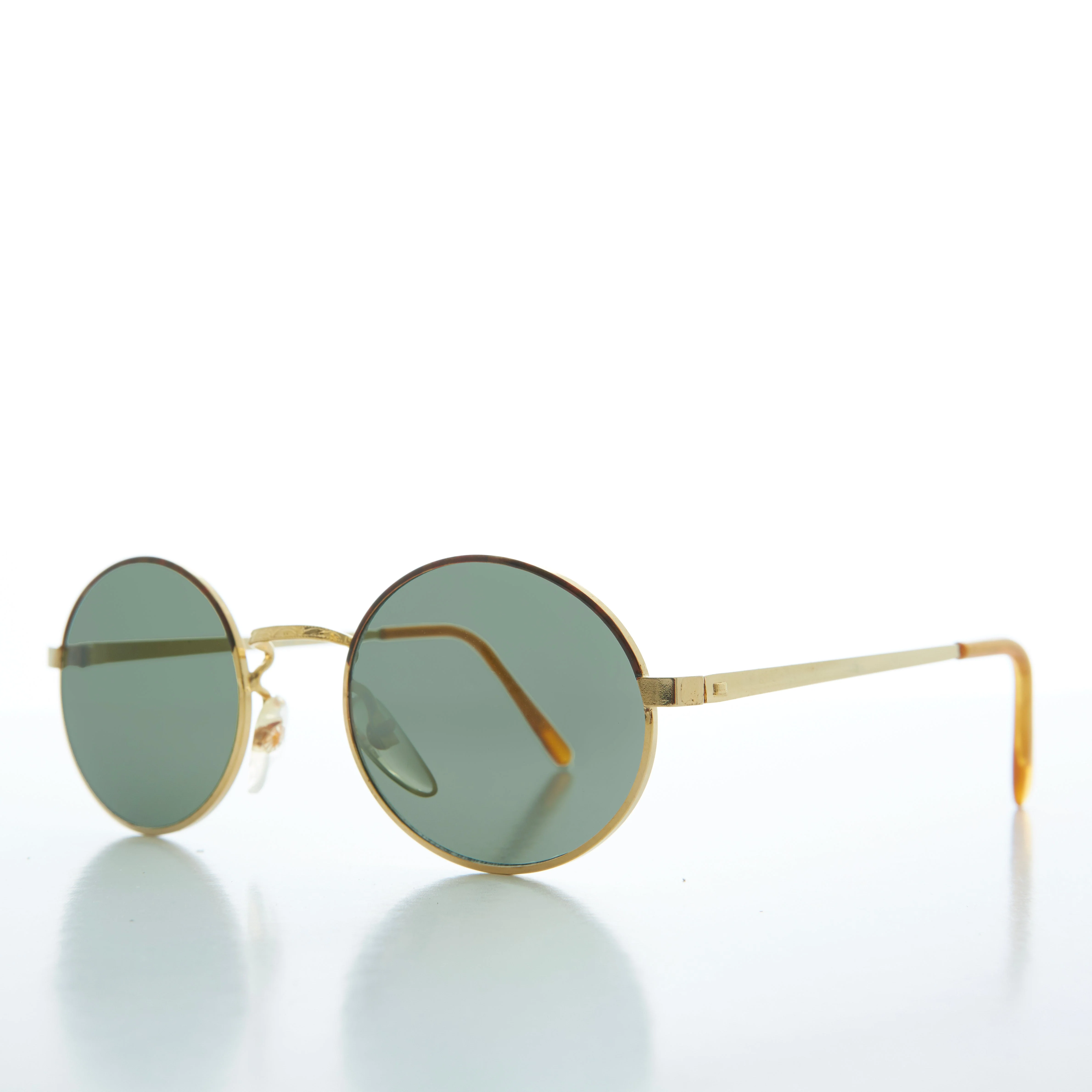 Gold Oval Vintage Sunglasses - Darlow - Image 2