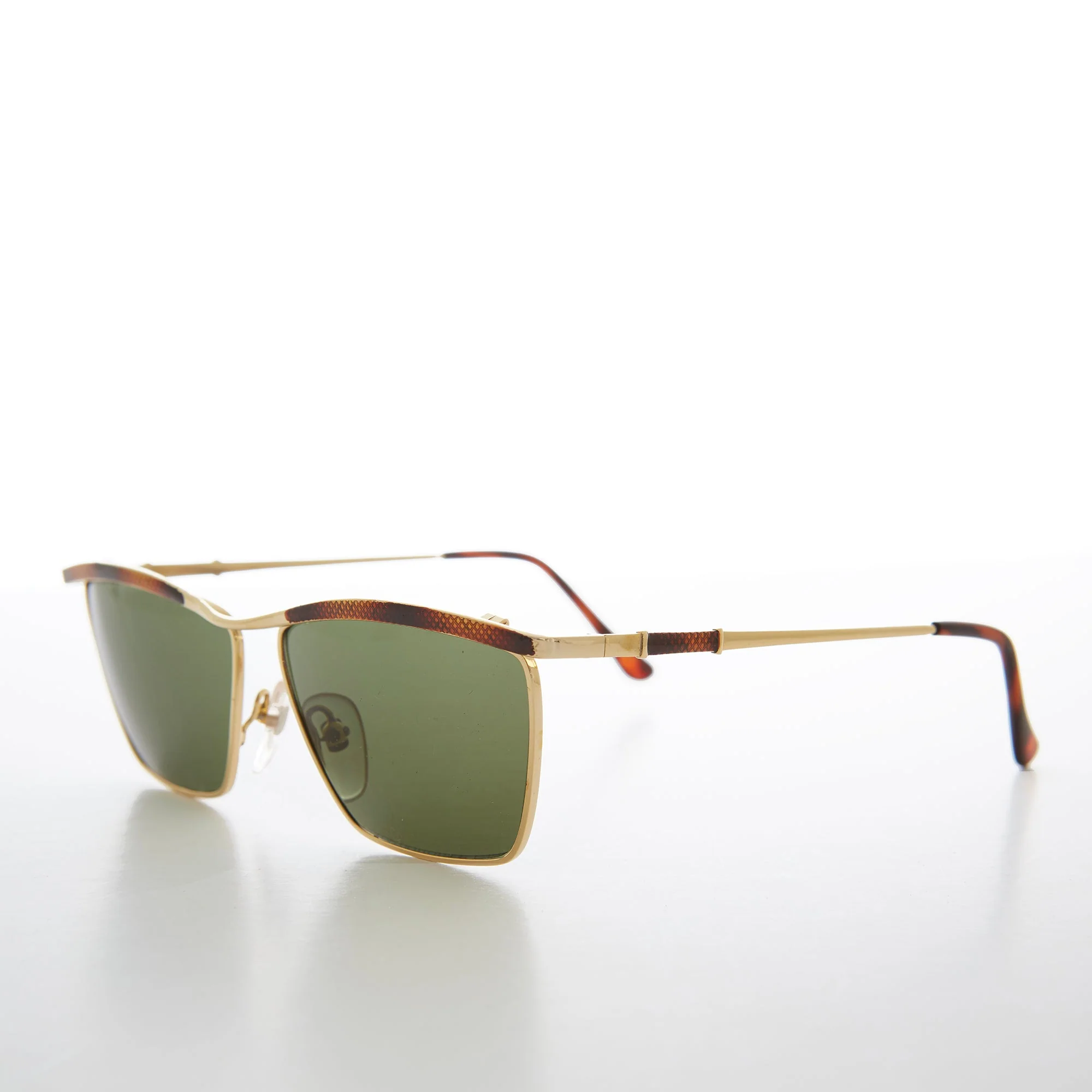 Gold Square Unisex Vintage Sunglasses - Cypher - Image 2
