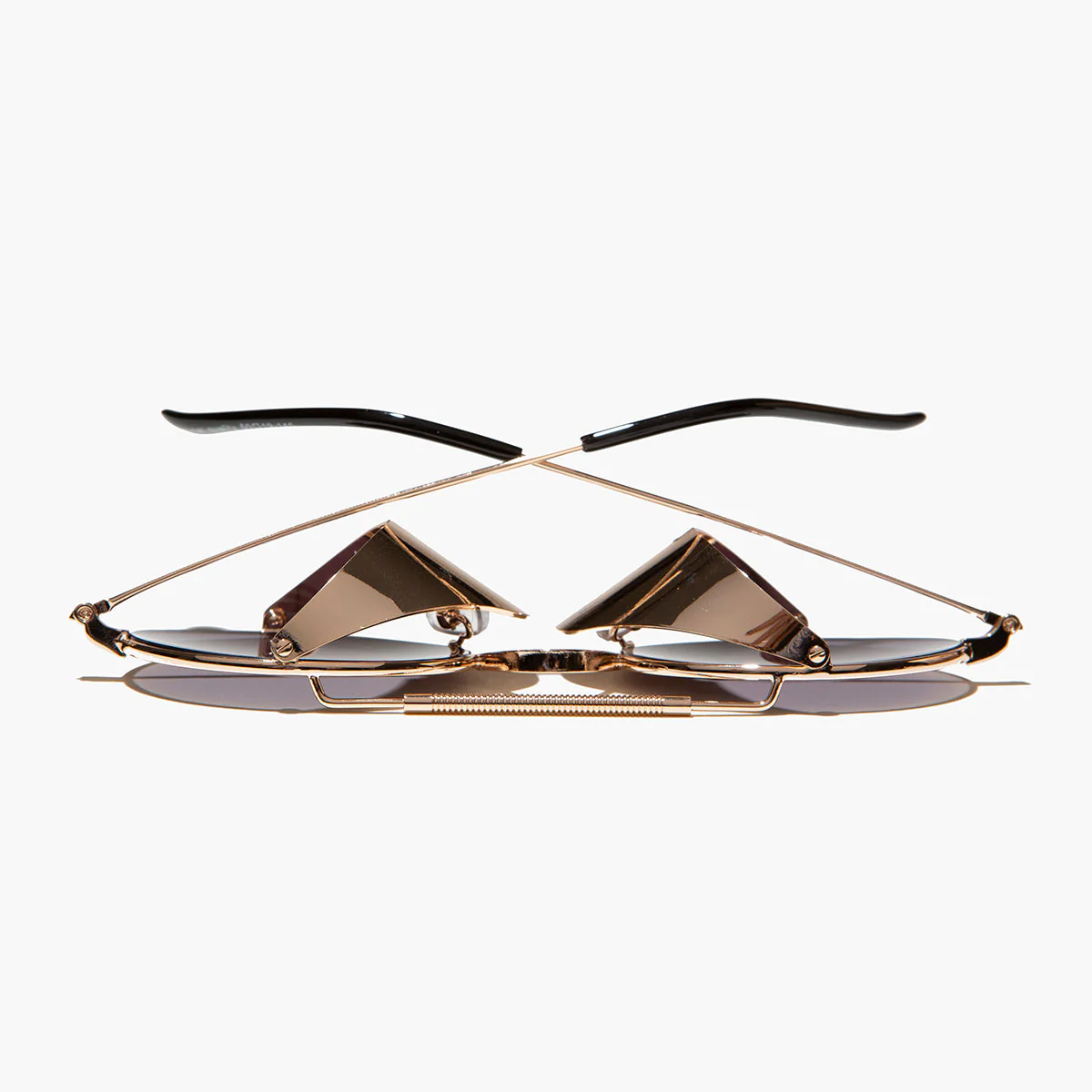 Gold Steampunk Sunglass with Folding Side Shields - Bram 6 - Image 3