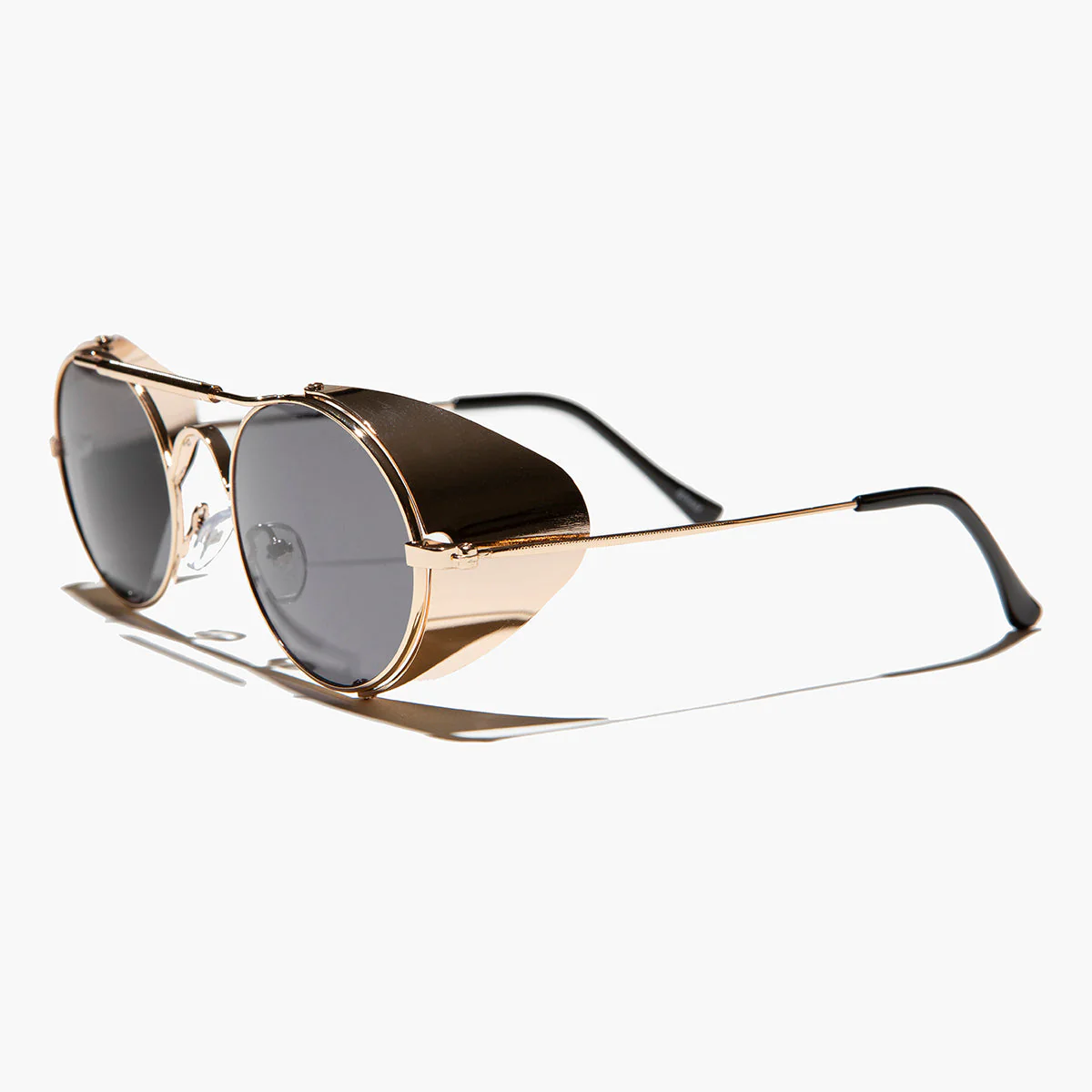 Gold Steampunk Sunglass with Folding Side Shields - Bram 6 - Image 4