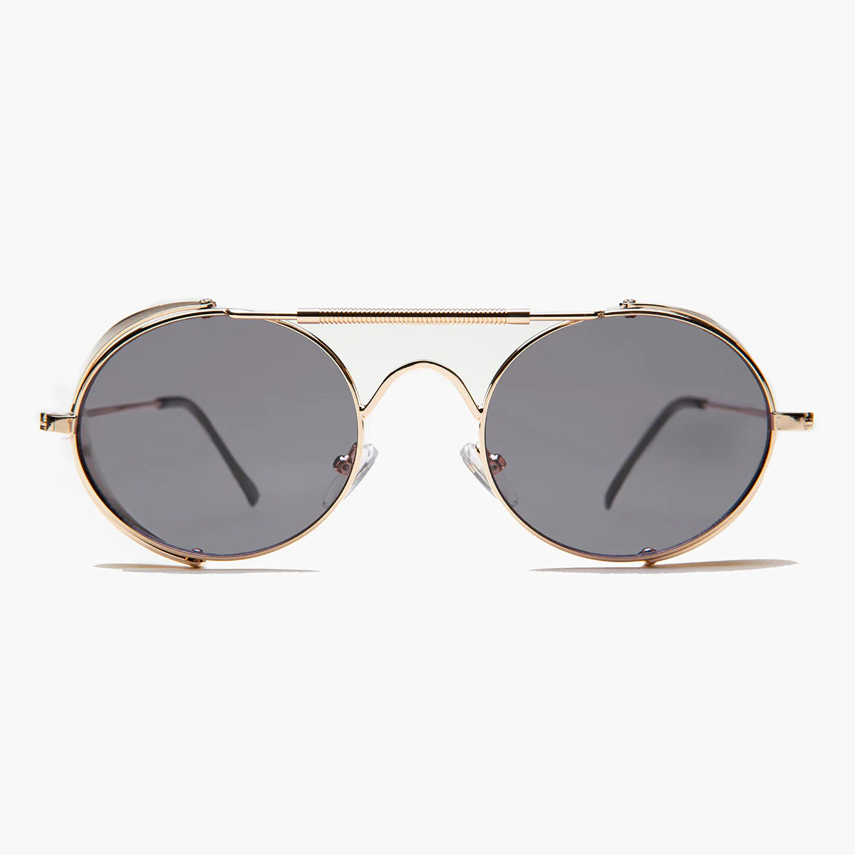 Gold Steampunk Sunglass with Folding Side Shields - Bram 6 - Image 5