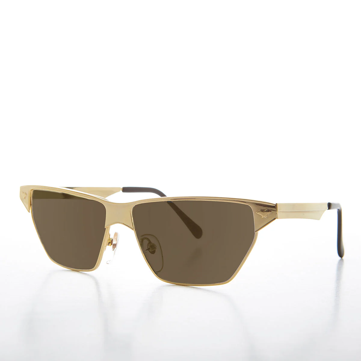 Gold Triangular Frame Vintage Sunglass - Franca - Image 2