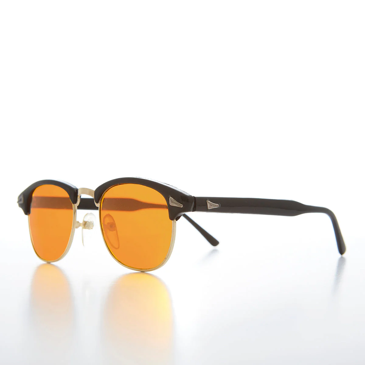 Half Frame Amber Lens Sunglasses - Eaton - Image 2