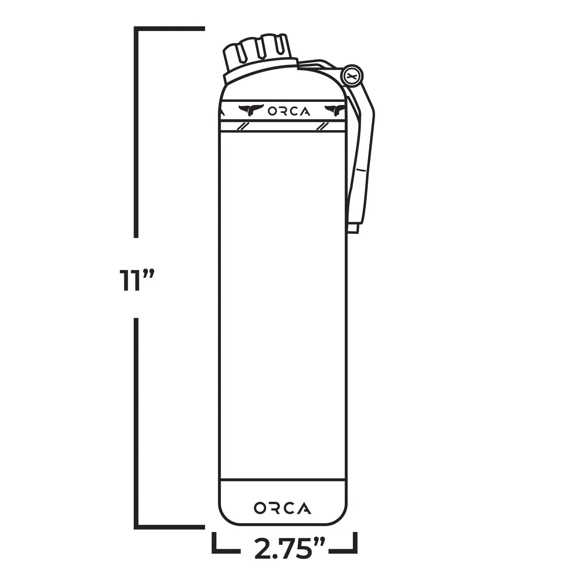 HYDRA™ 22OZ Water Bottle with Powder Coat Finish & Silicone Grip Whale Tale Handle - Image 11