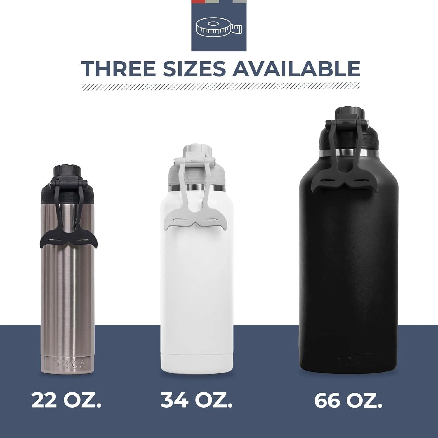 HYDRA™ 22OZ Water Bottle with Powder Coat Finish & Silicone Grip Whale Tale Handle - Image 4