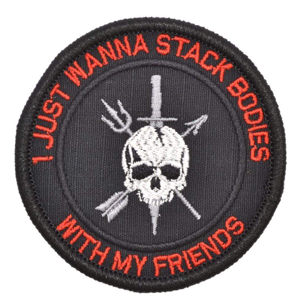 I Just Wanna Stack Bodies With My Friends - 3 inch Round Patch - Image 2