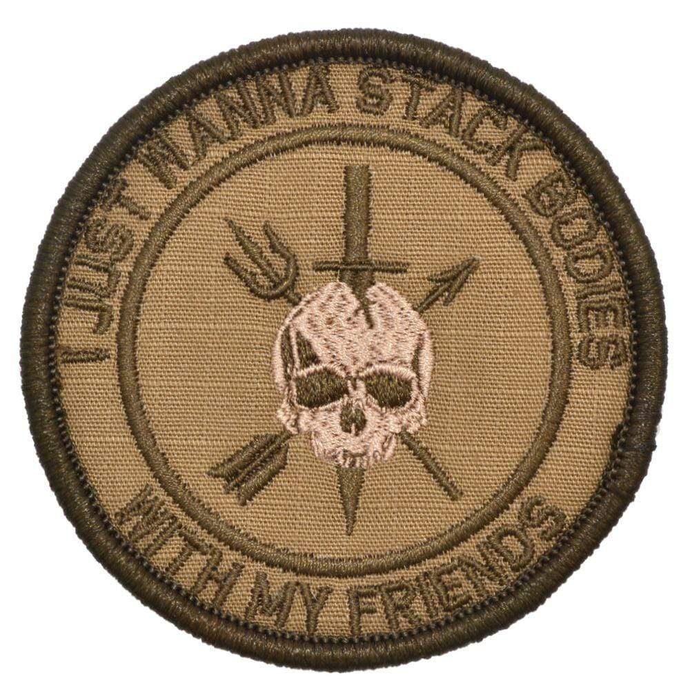 I Just Wanna Stack Bodies With My Friends - 3 inch Round Patch - Image 3