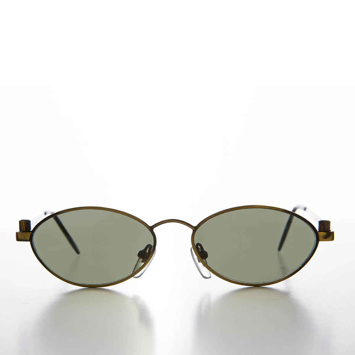 Industrial Metal Frame Oval 90s Steampunk Sunglass - Erin 1 - Image 2