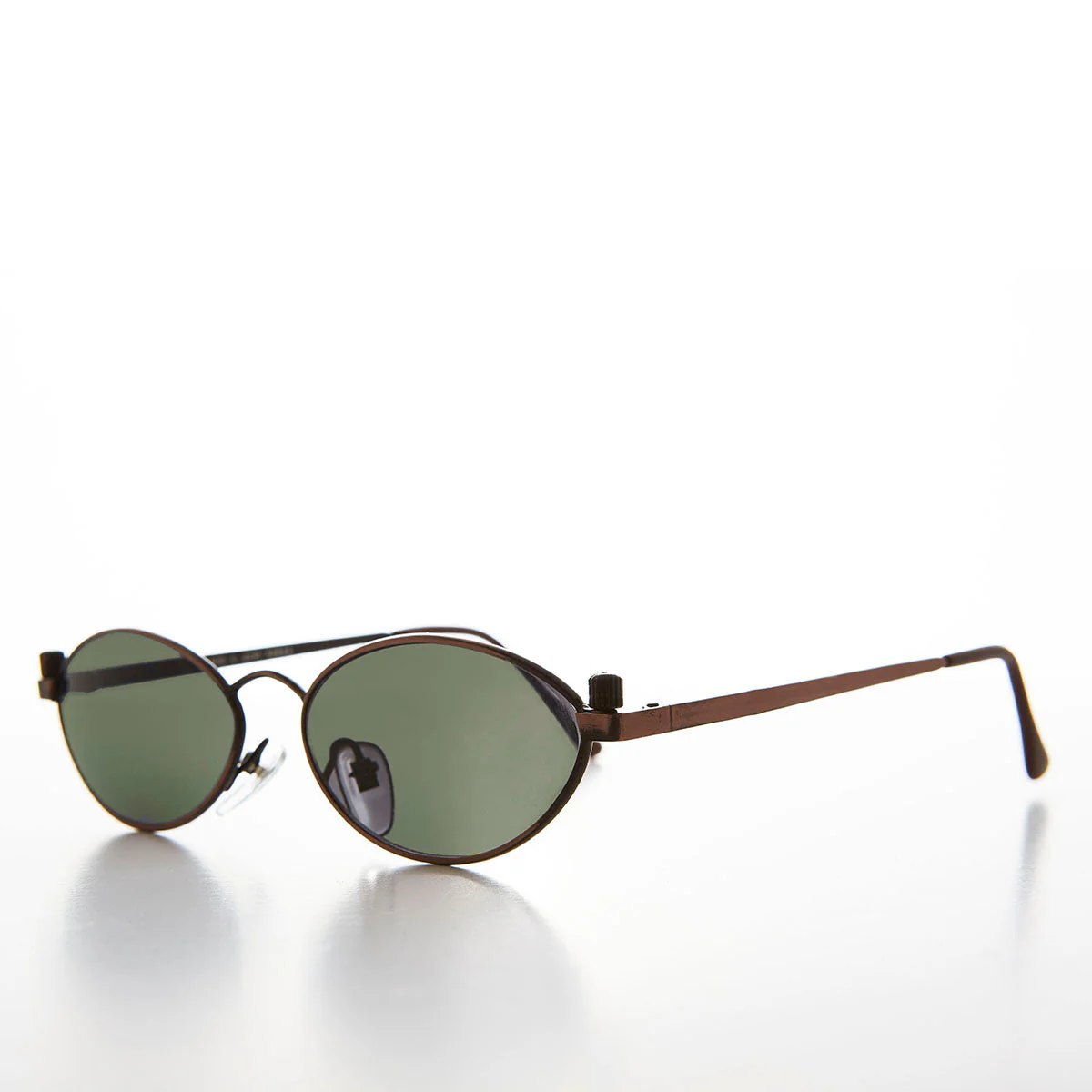 Industrial Metal Frame Oval 90s Steampunk Sunglass - Erin 1 - Image 3