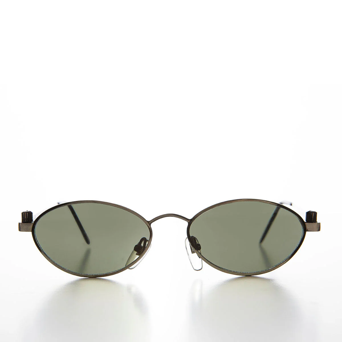 Industrial Metal Frame Oval 90s Steampunk Sunglass - Erin 2 - Image 2