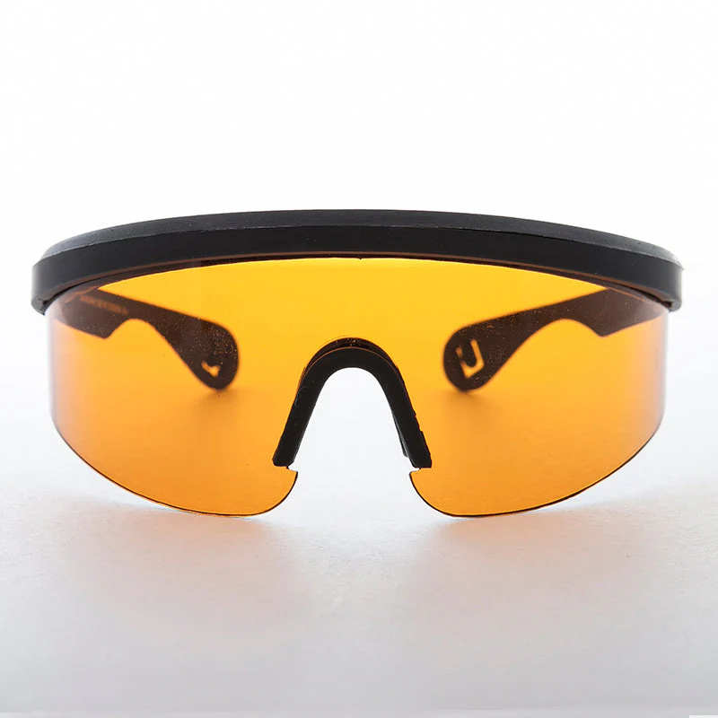Kids Size Wrap Sunglass with Blue Blocking Amber Lens - Little Bolt