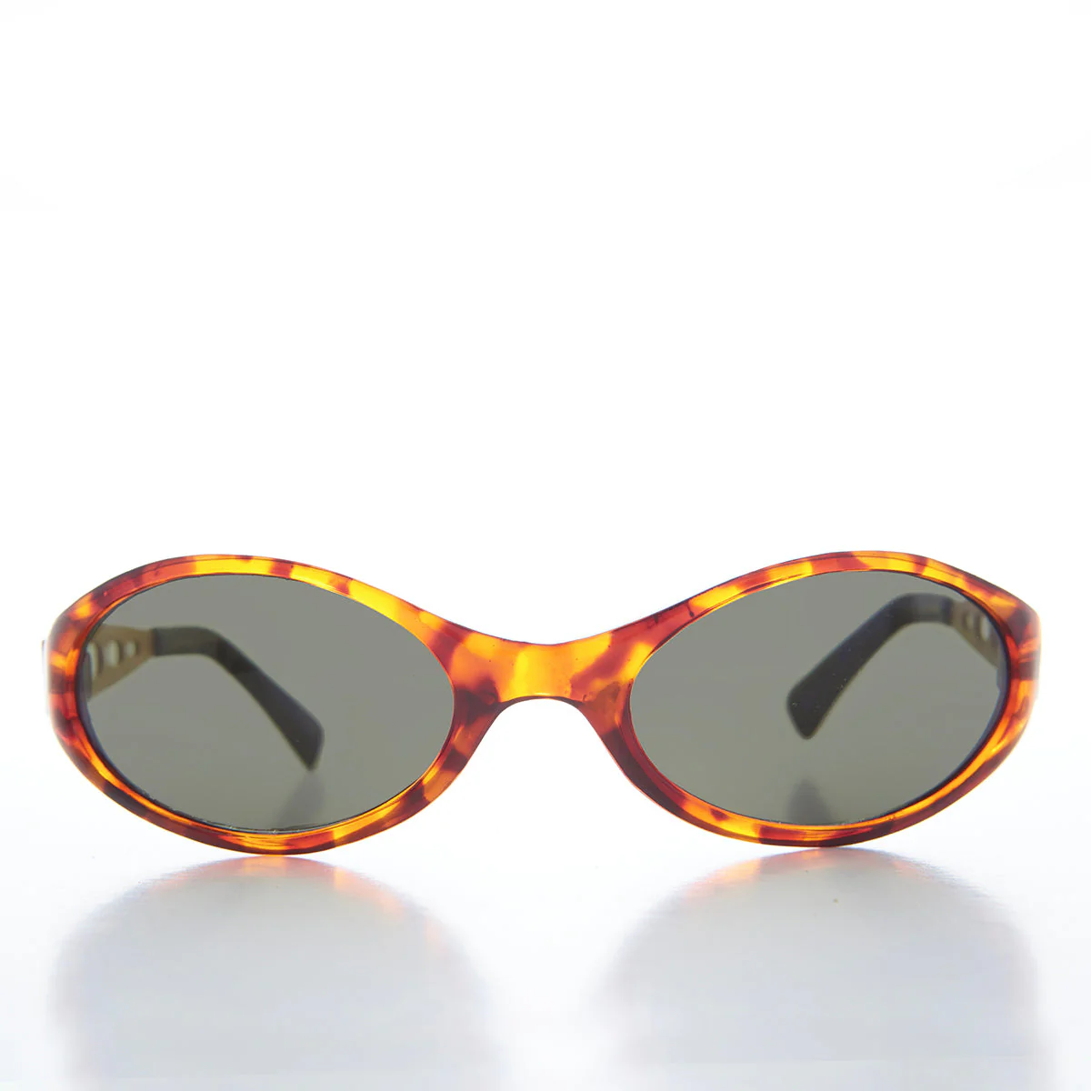 Large Oval Wrap Around Vintage Sunglasses - Jacque - Image 2