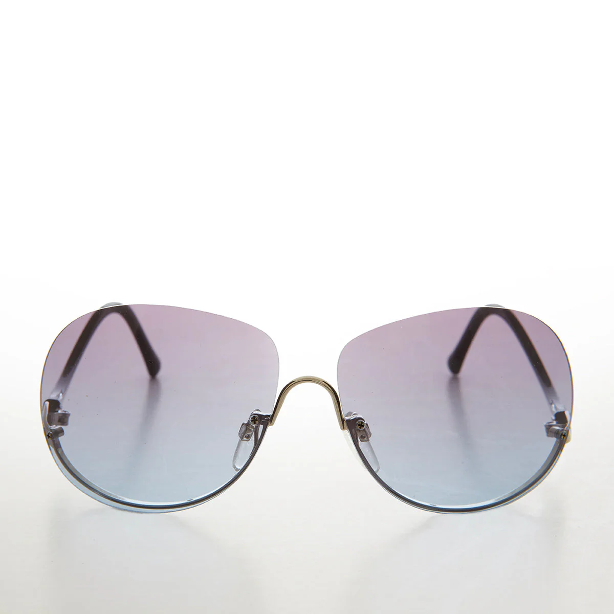 Large Round Boho Women's Vintage Sunglasses - Tamren - Image 2