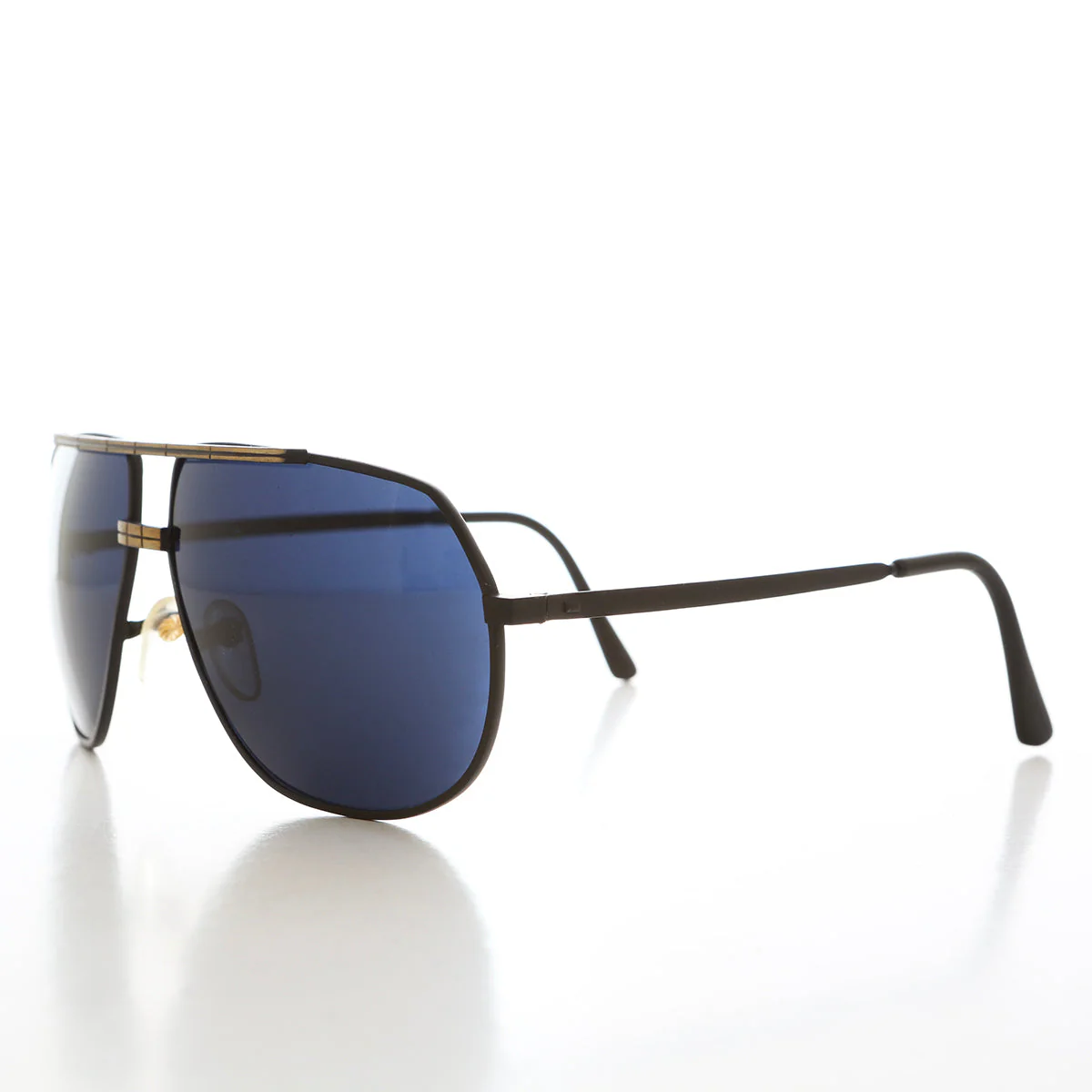 Large Square 80s Aviator Sunglasses - Gibbons - Image 2