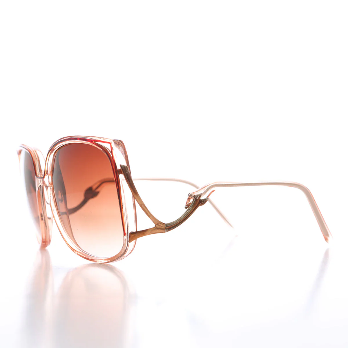 Large Square 80s Women's Vintage Sunglasses - Josie - Image 2
