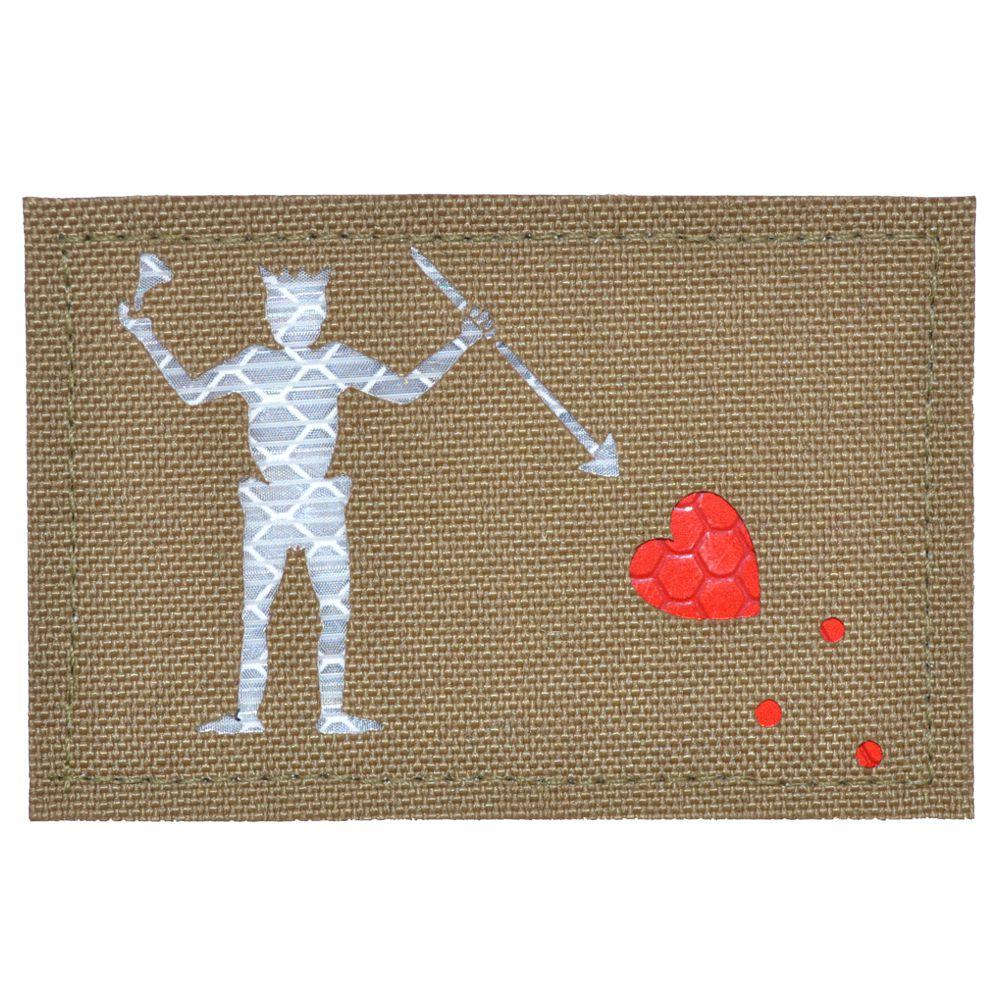 Laser Cut Reflective Edward Teach Blackbeard Pirate Flag- 2x3 CORDURA® Patch Black Beard - Image 5