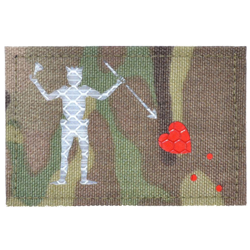 Laser Cut Reflective Edward Teach Blackbeard Pirate Flag- 2x3 CORDURA® Patch Black Beard - Image 6
