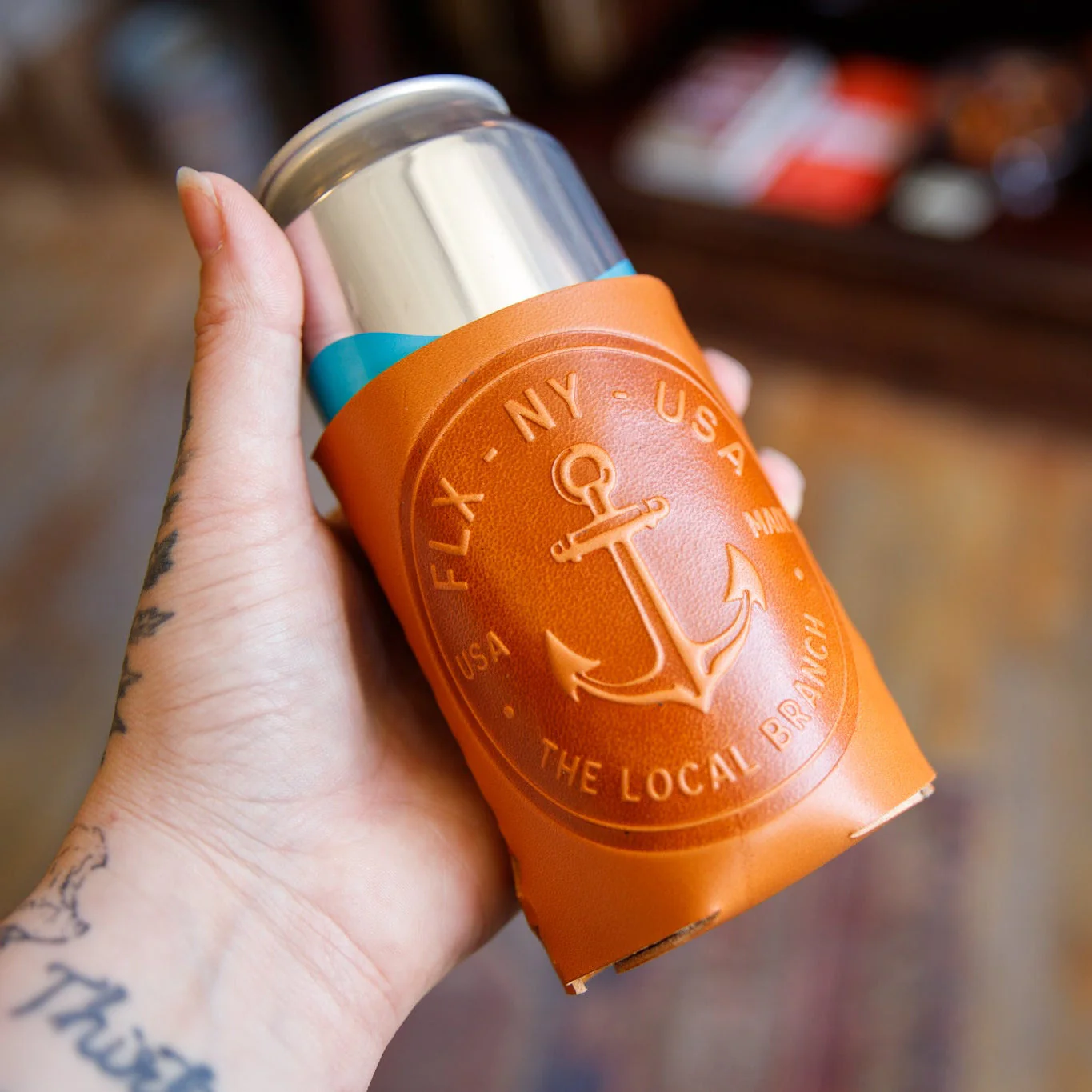 Leather Can Koozie -USA Made - Image 2
