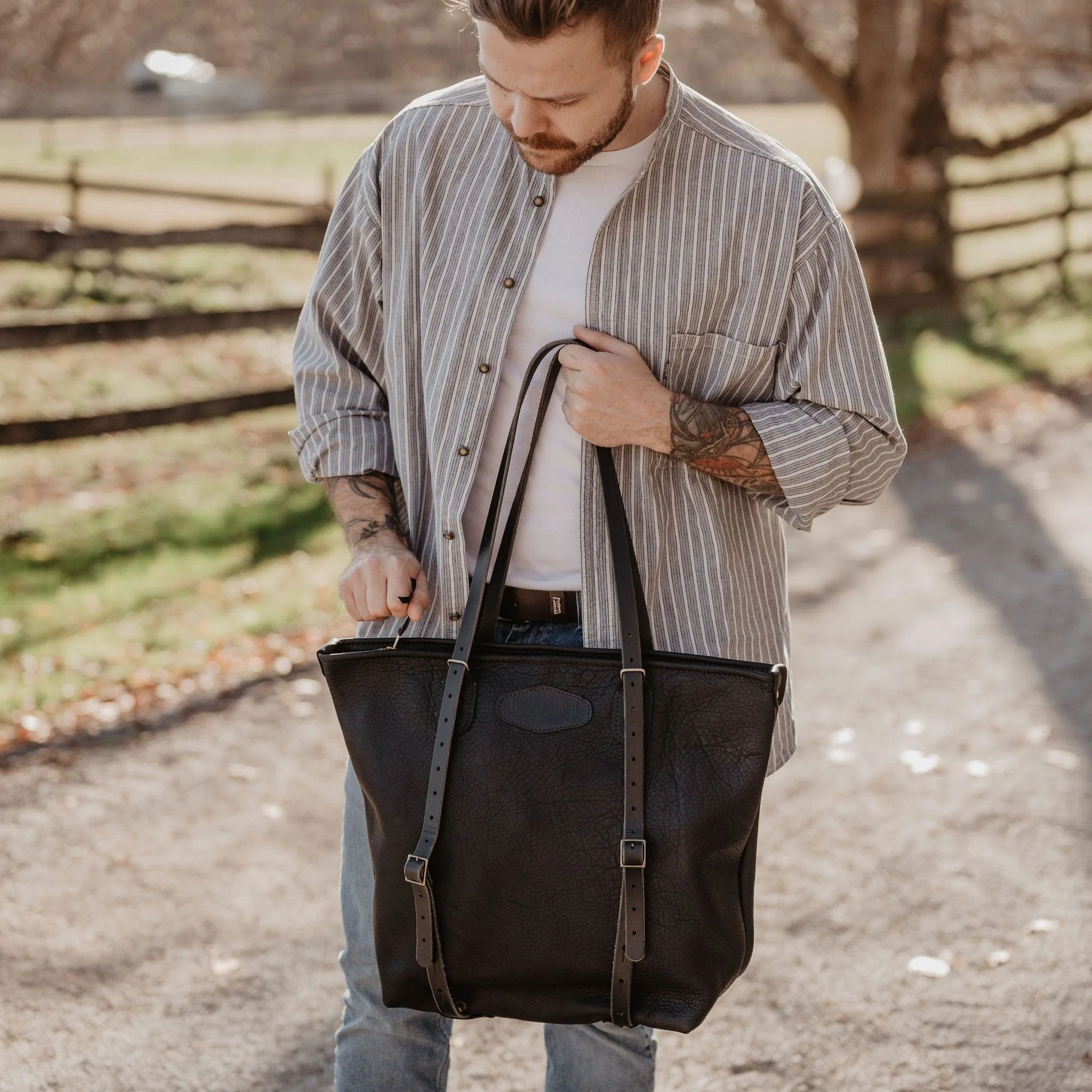 Leather Crossroads Backpack Tote – USA Made - Image 2