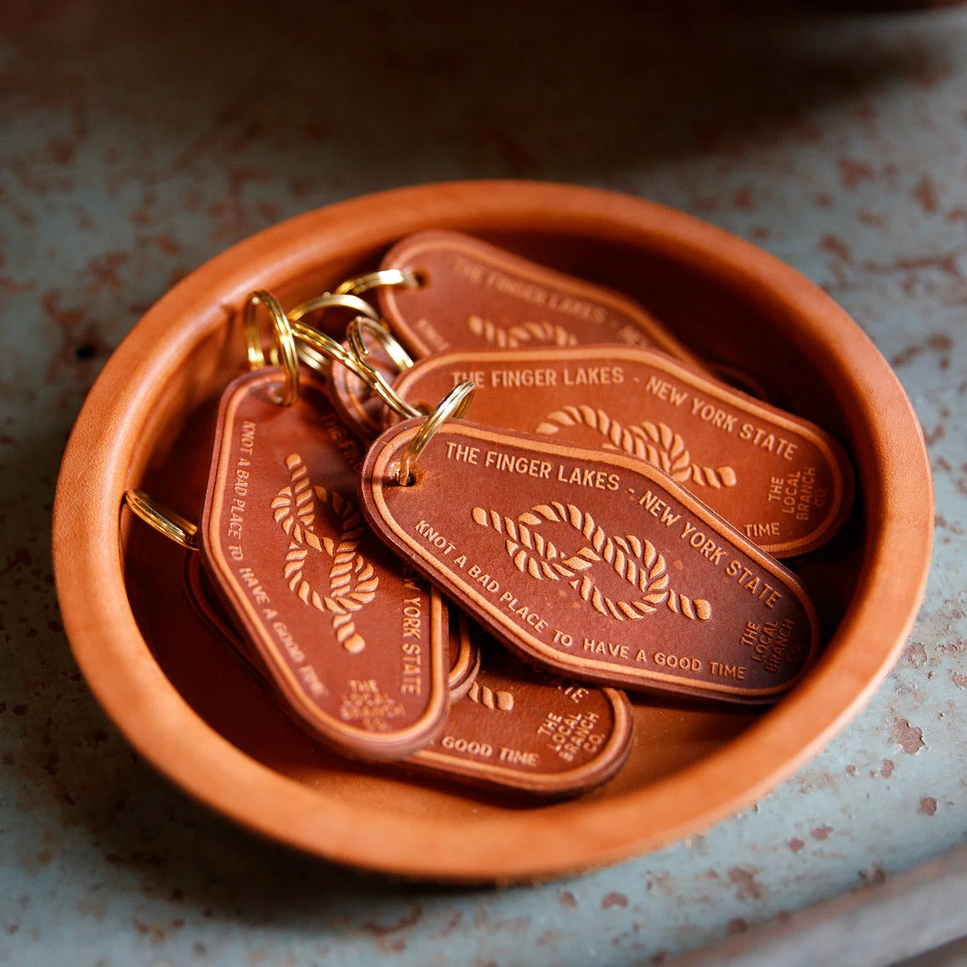 Leather Motel Key Fob - USA Made - Image 2