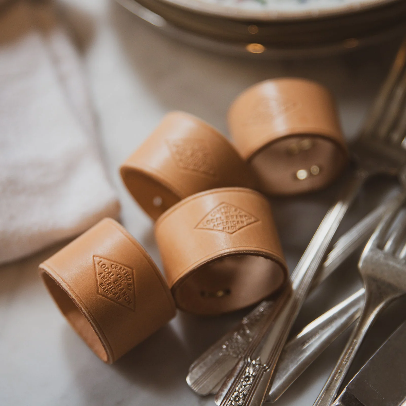 Leather Napkin Ring  - USA Made - Image 2