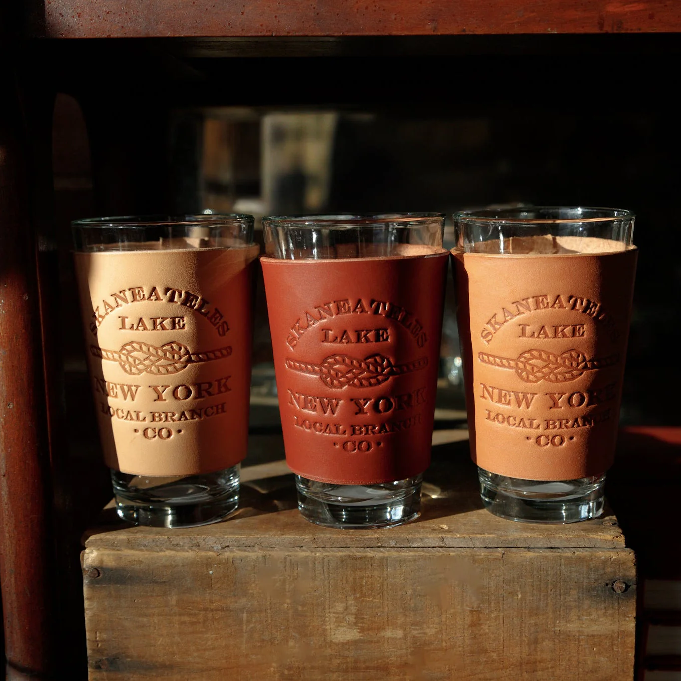 Leather Pint Glass  - USA Made - Image 2