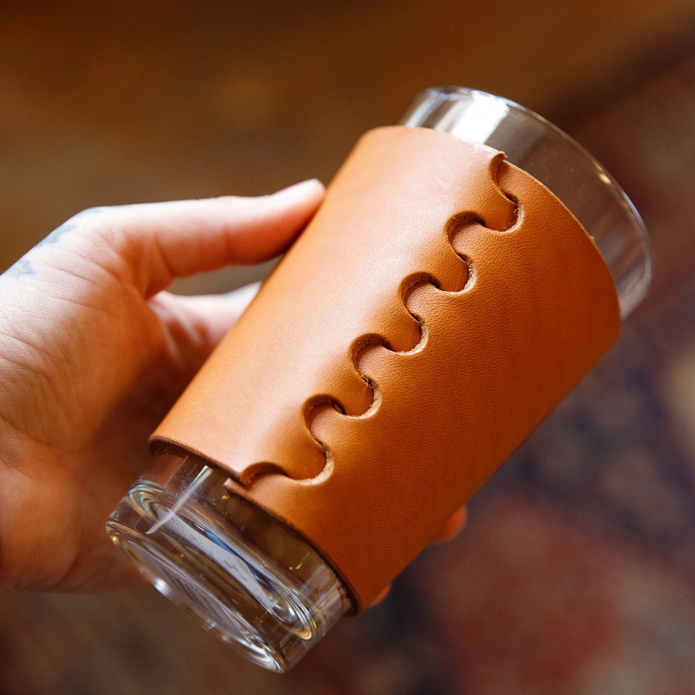 Leather Pint Glass  - USA Made - Image 4