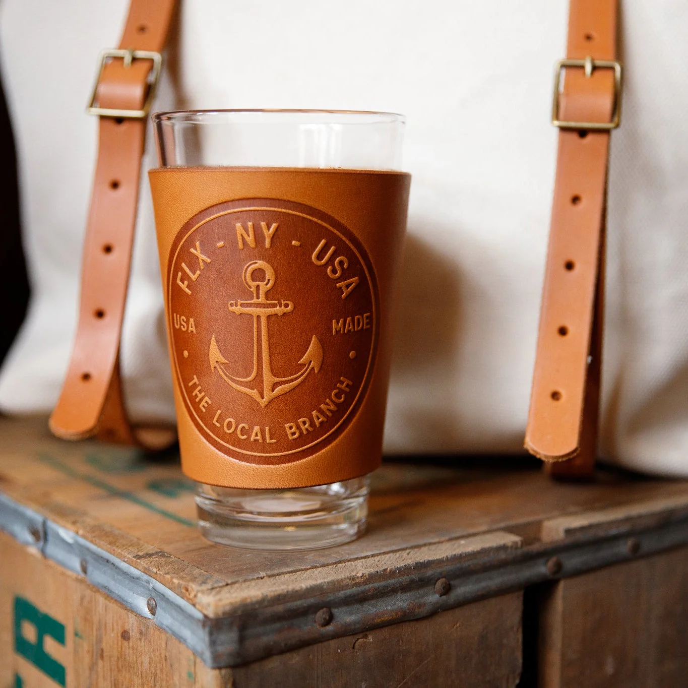 Leather Pint Glass  - USA Made - Image 6