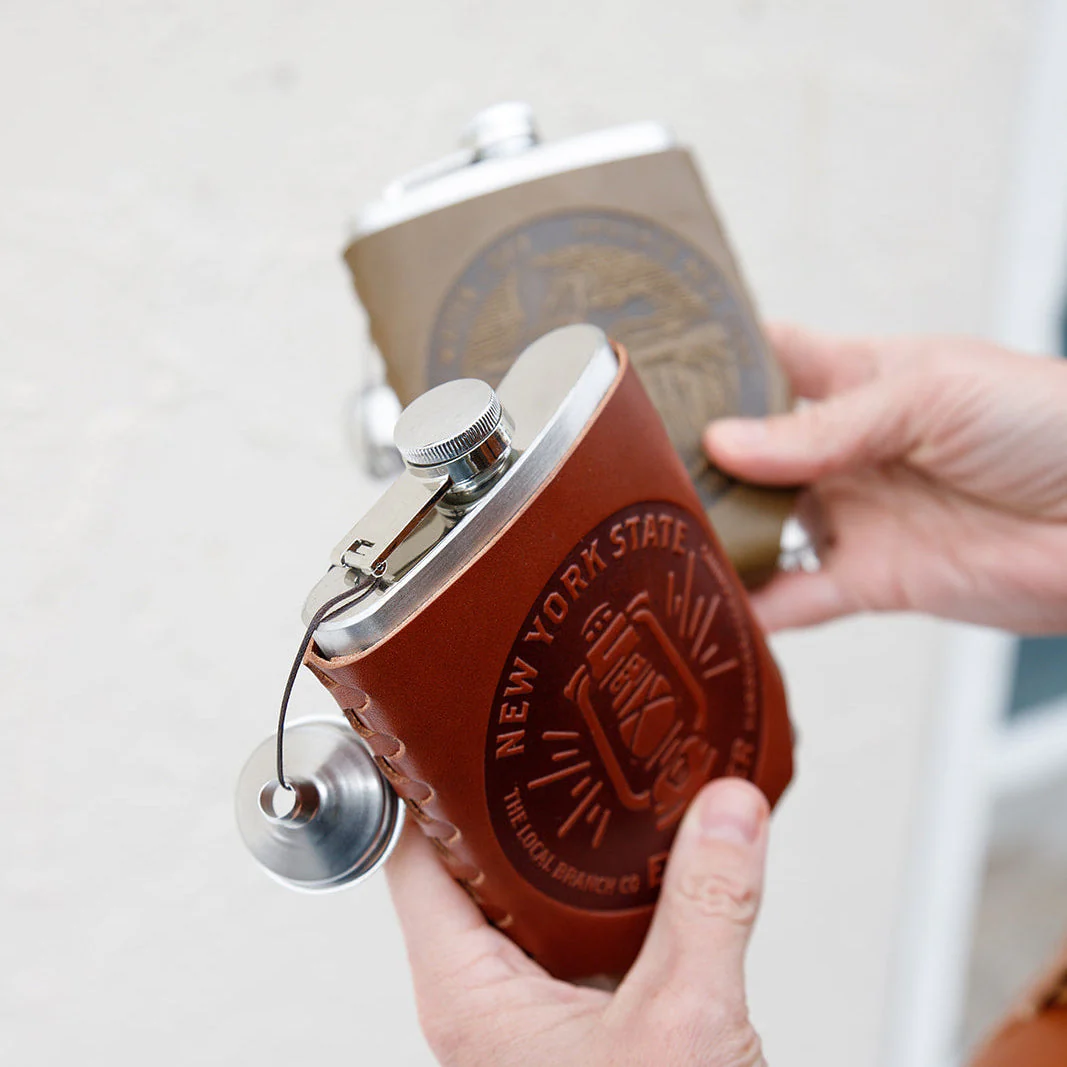 Leather Wrapped Flask - Image 2