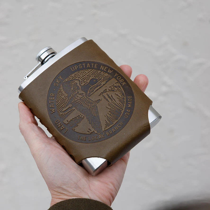 Leather Wrapped Flask - Image 4