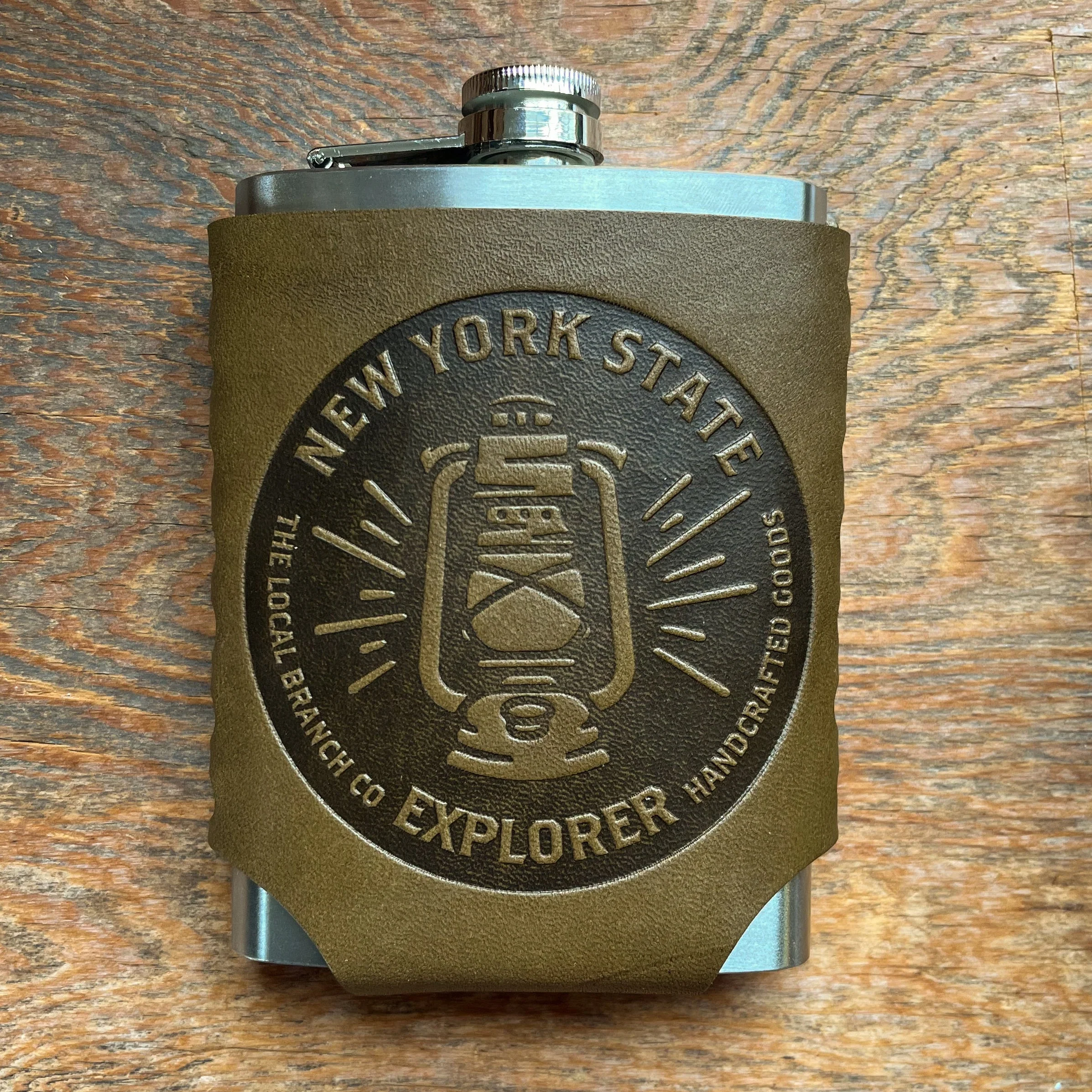 Leather Wrapped Flask - Image 5