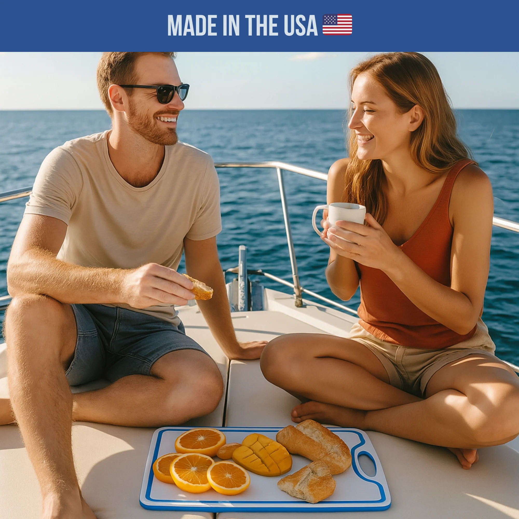 Made in the USA | Premium Cutting Board | Textured 1/2 inch HDPE UV Protected | Non-Skid or Mark Rubber Feet | Great for Boats & any Counter-top - Image 10