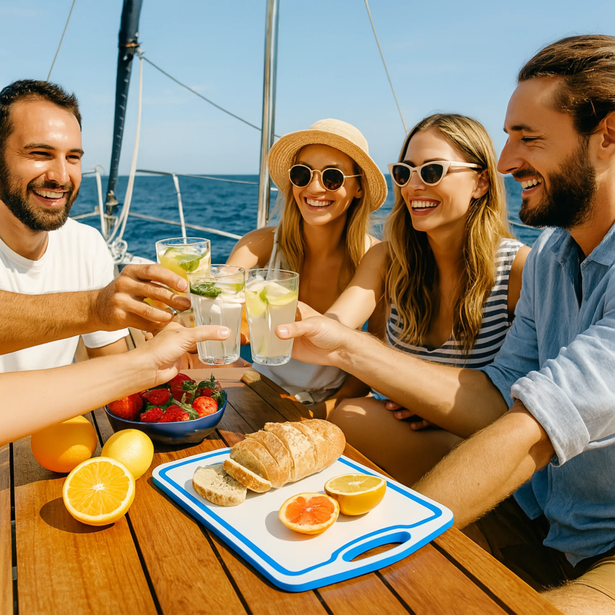 Made in the USA | Premium Cutting Board | Textured 1/2 inch HDPE UV Protected | Non-Skid or Mark Rubber Feet | Great for Boats & any Counter-top - Image 14