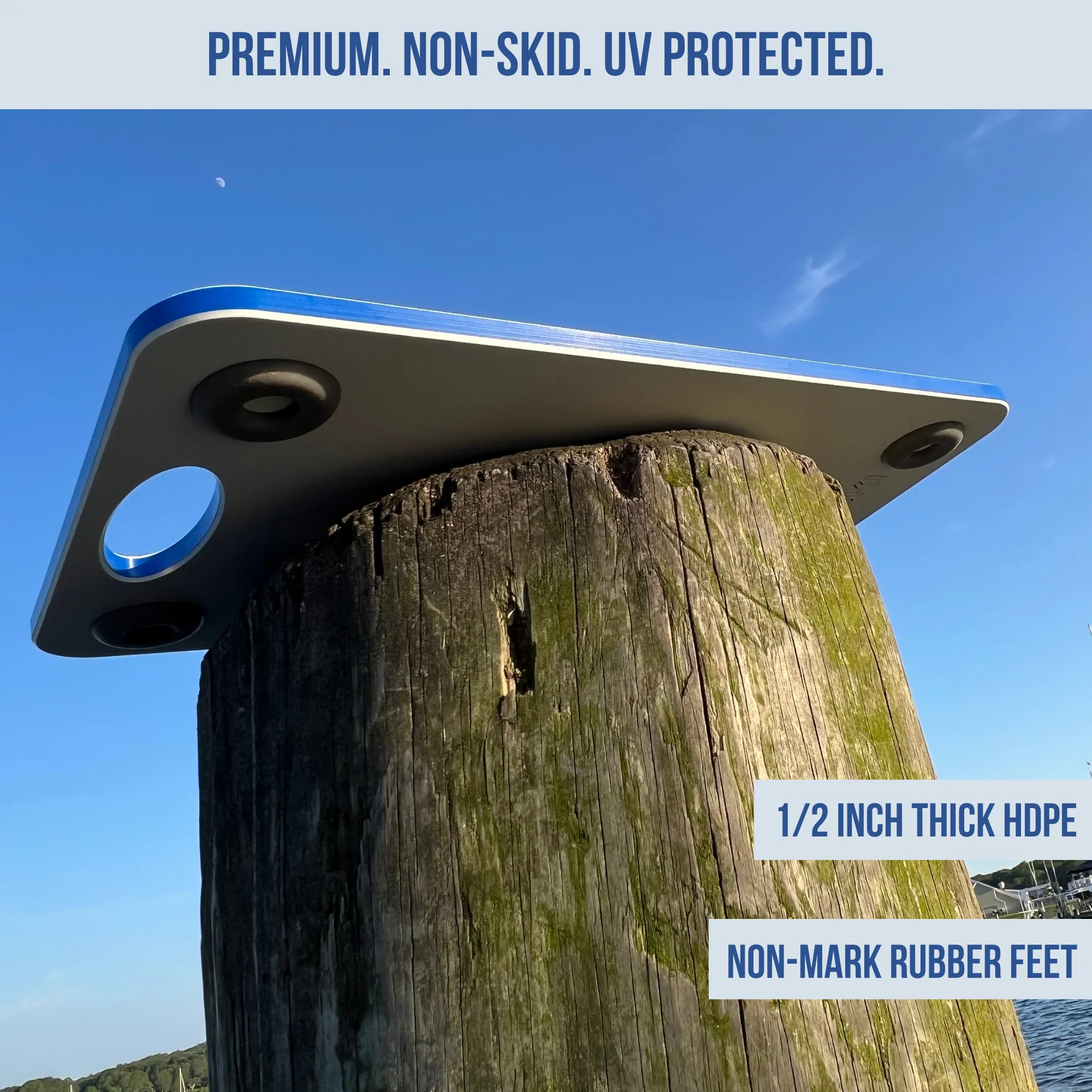 Made in the USA | Premium Cutting Board | Textured 1/2 inch HDPE UV Protected | Non-Skid or Mark Rubber Feet | Great for Boats & any Counter-top - Image 7