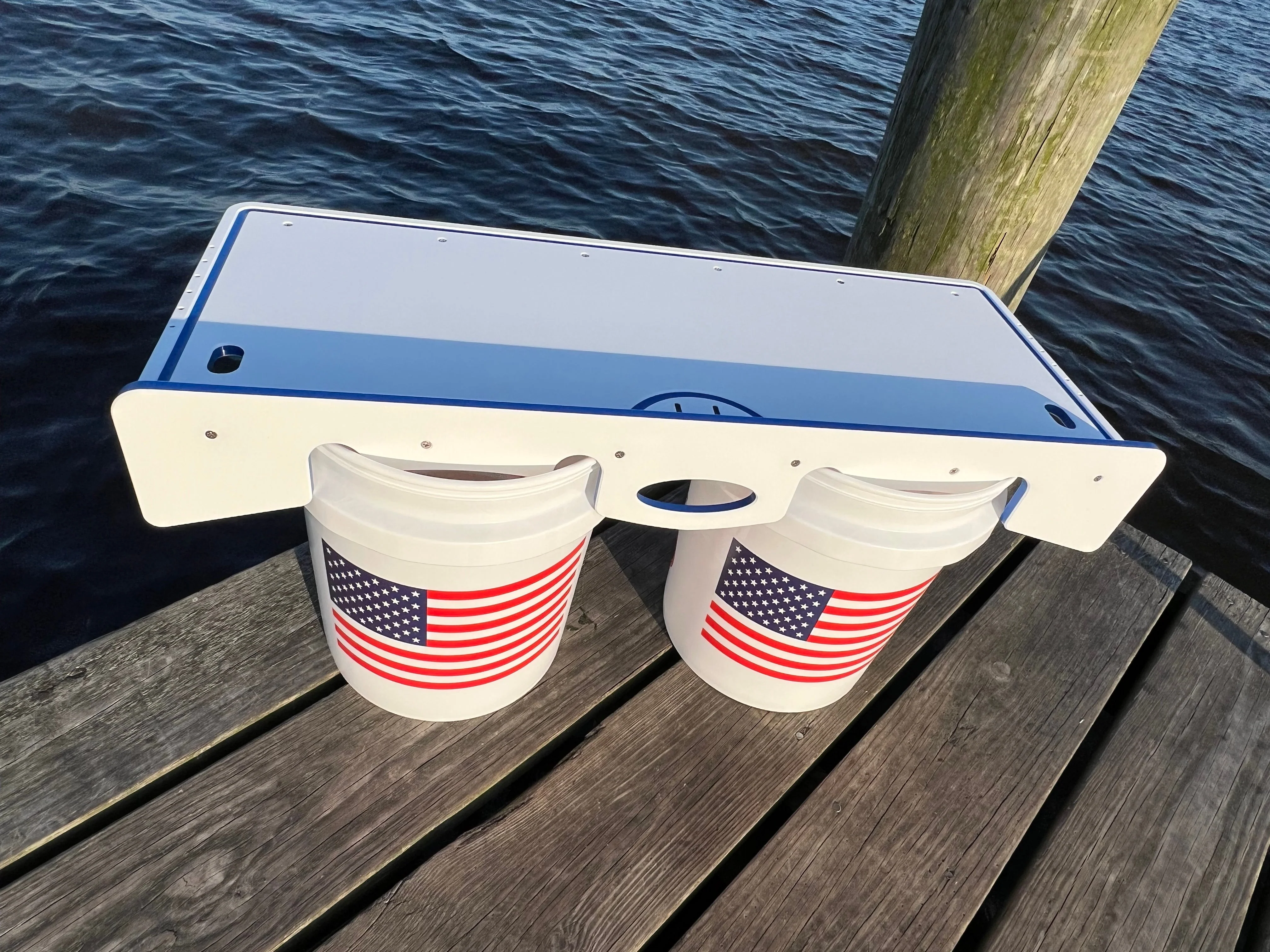Made in the USA | Premium Double Bucket 33" Raised Fillet Table Cutting Board - Image 20