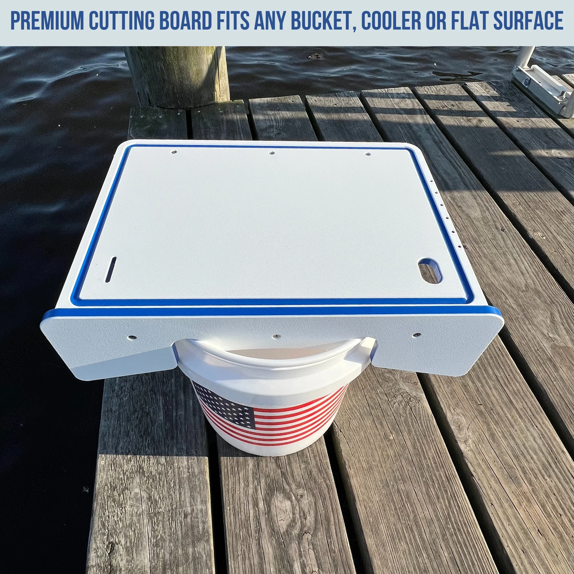 Made in the USA | Premium Single Bucket Raised 18" Fillet Table and Cutting Board - Image 3