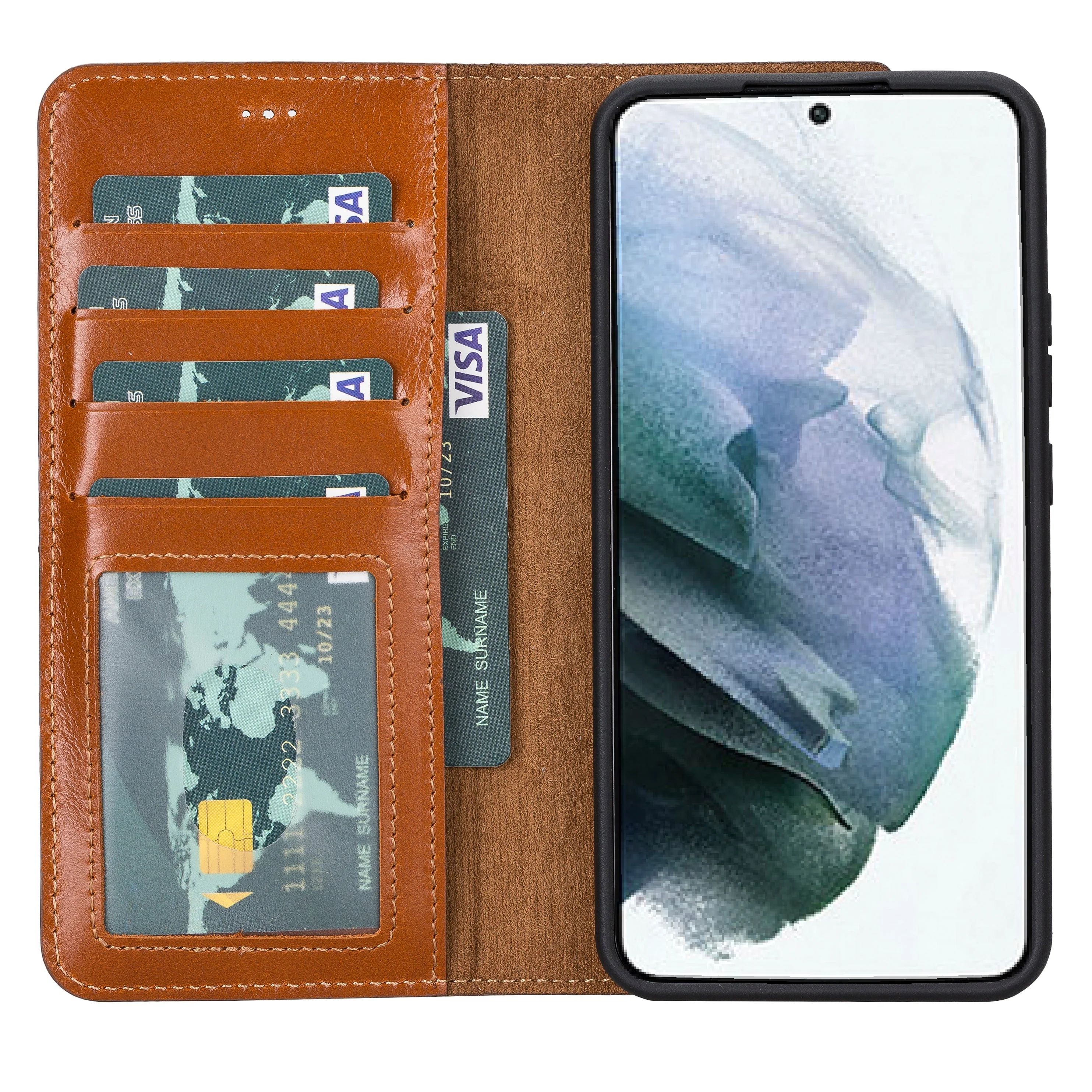 Magic Samsung Galaxy S22 Ultra Leather Detachable Wallet Case - Image 30