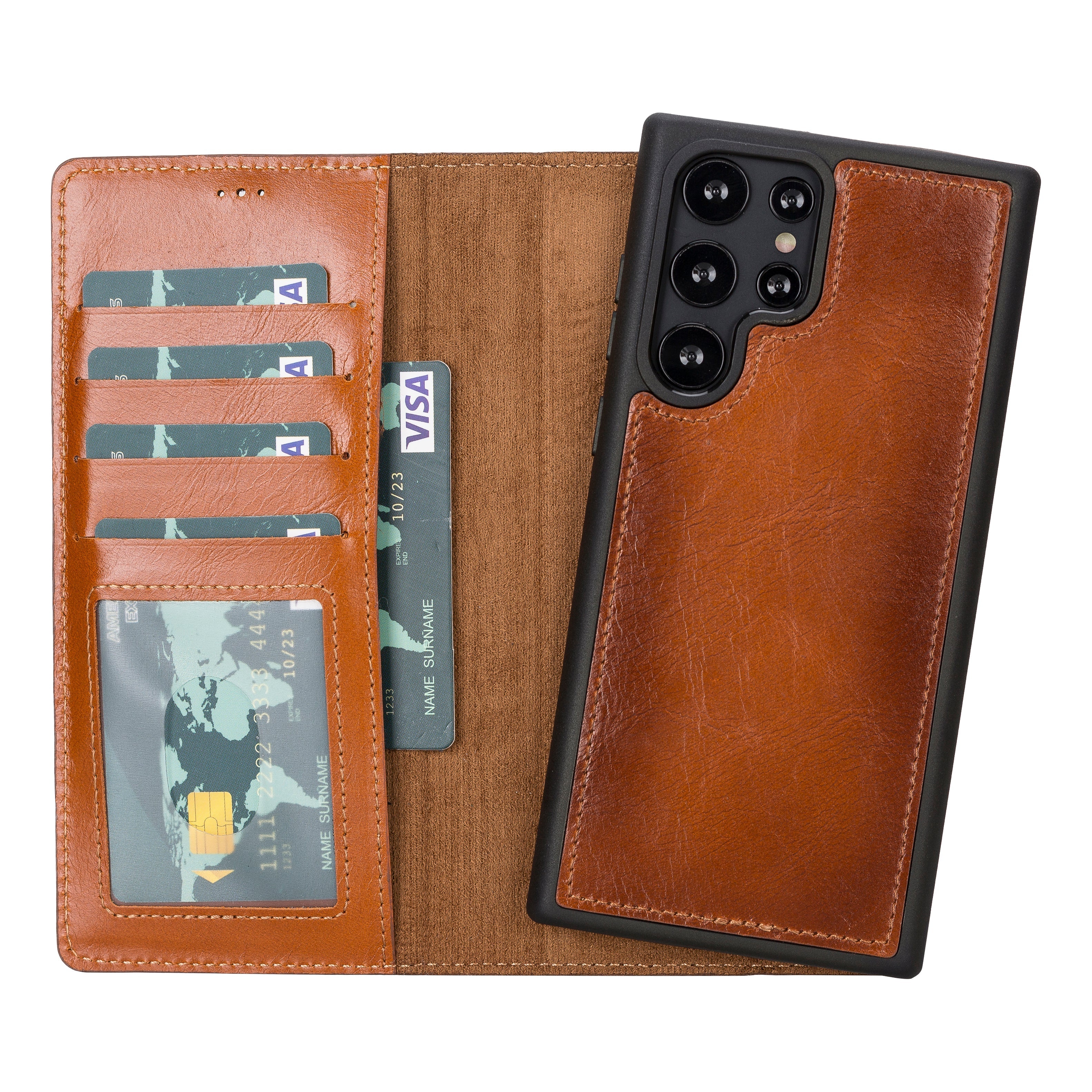 Magic Samsung Galaxy S22 Ultra Leather Detachable Wallet Case - Image 8
