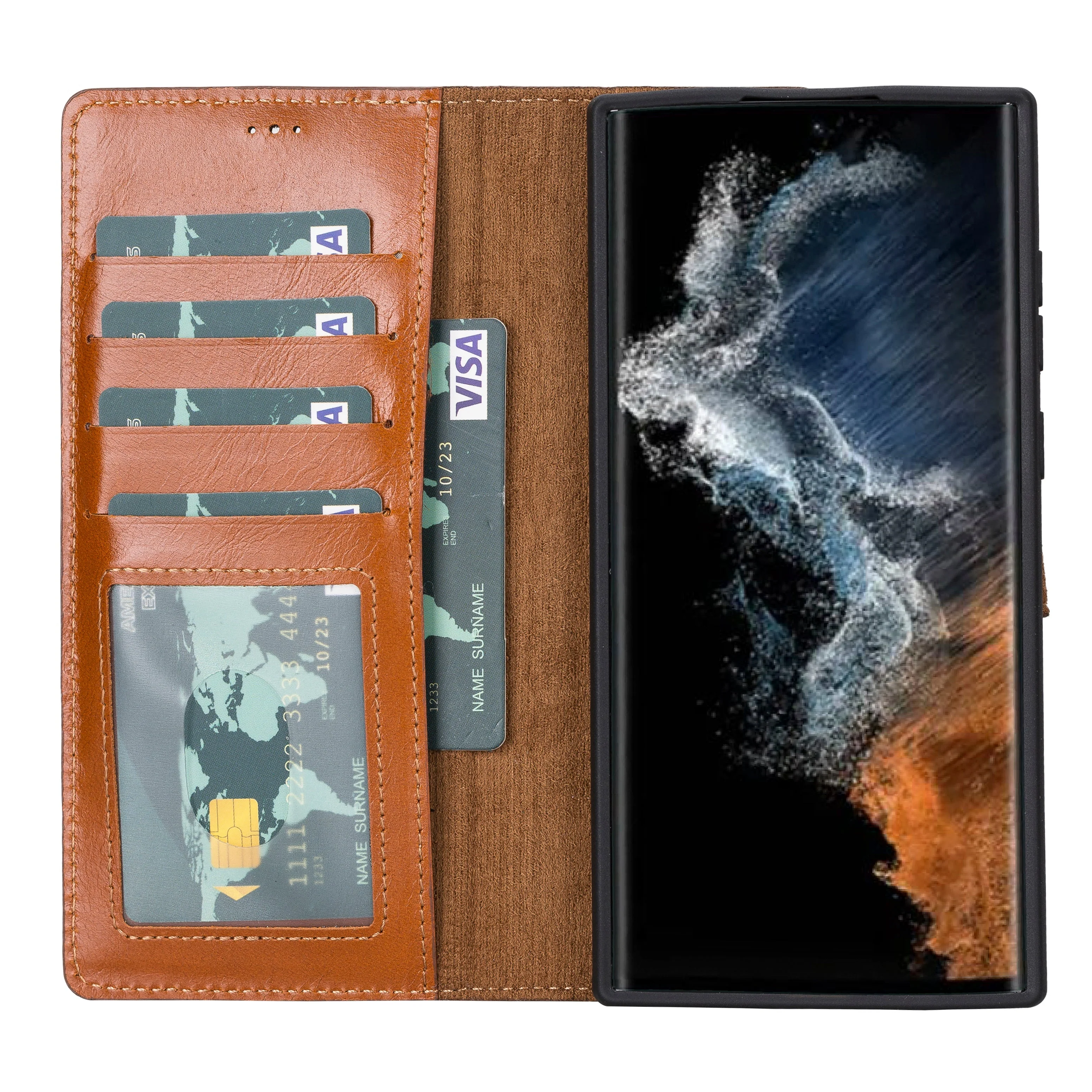 Magic Samsung Galaxy S22 Ultra Leather Detachable Wallet Case - Image 9